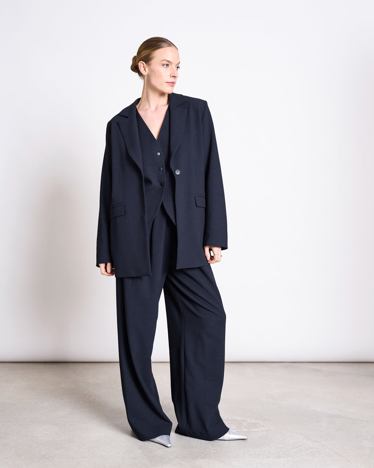 SLITTED BACK BLAZER JELS NIGHTFALL