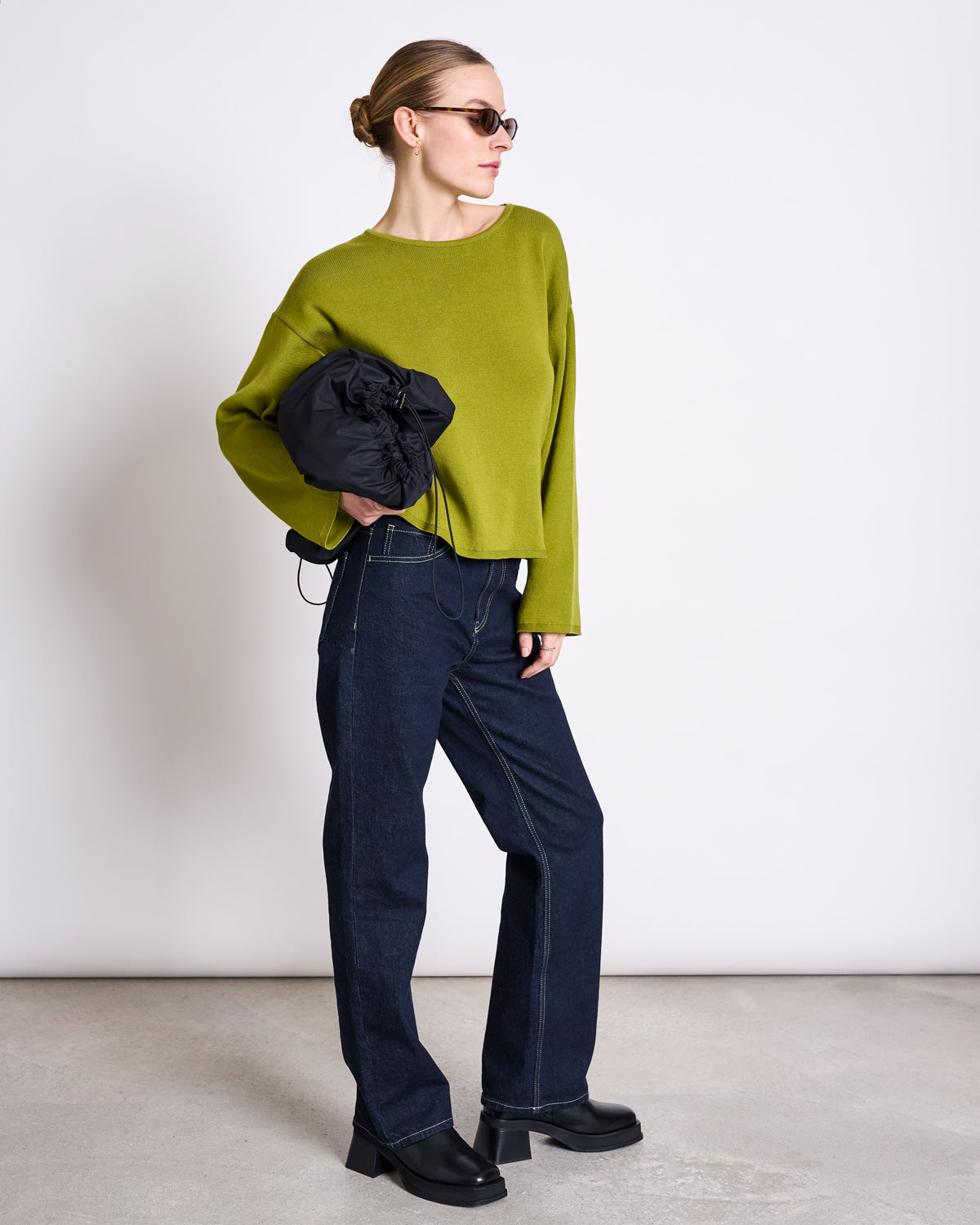 LIGHT KNIT JUMPER WILLIAMSBURG MOSSY PEAR GOTS