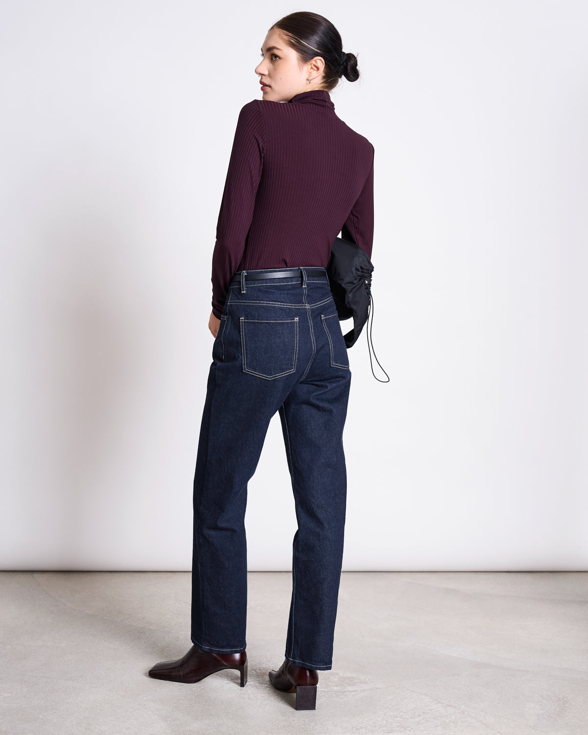 TENCEL™ LYOCELL RIB TURTLENECK MIO CHERRY LACQUER