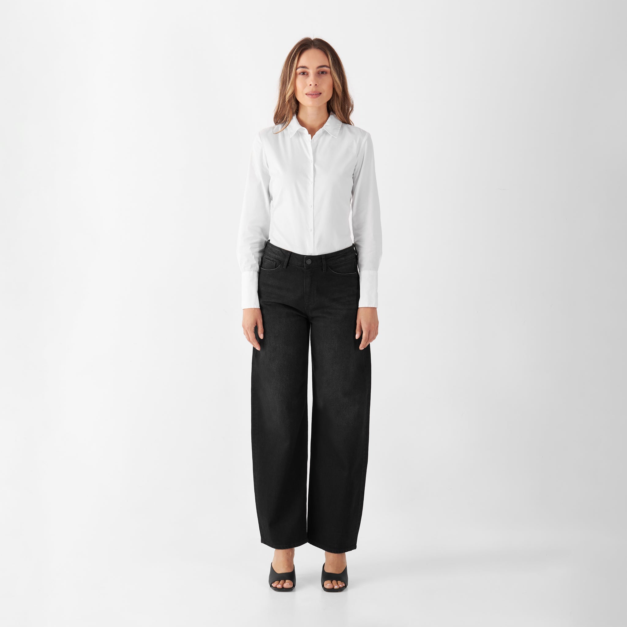 ASH Barrel Leg Minimal Stretch - Basic- Black Denim