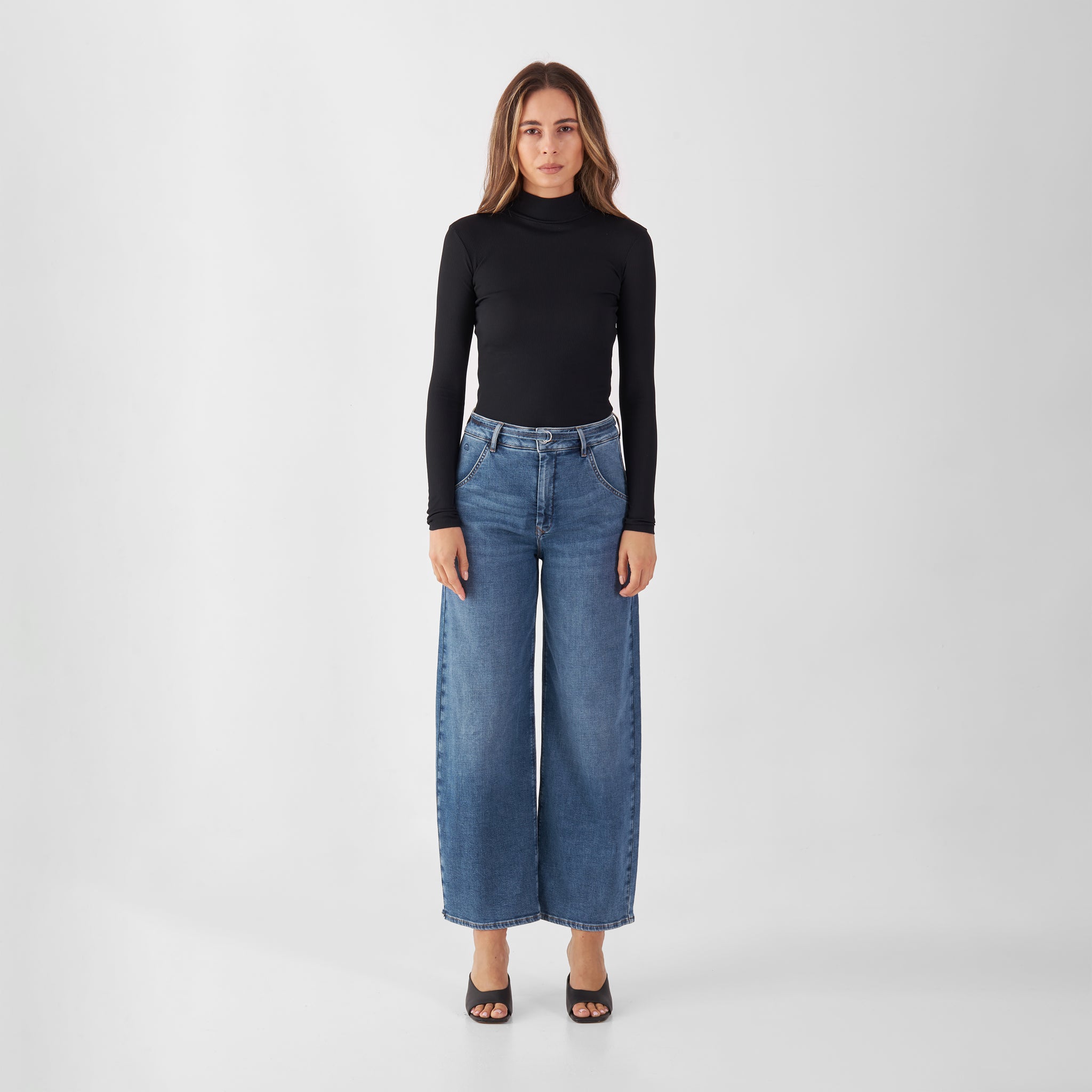 BLINK High Waist Culotte Jeans - Vintage Blue