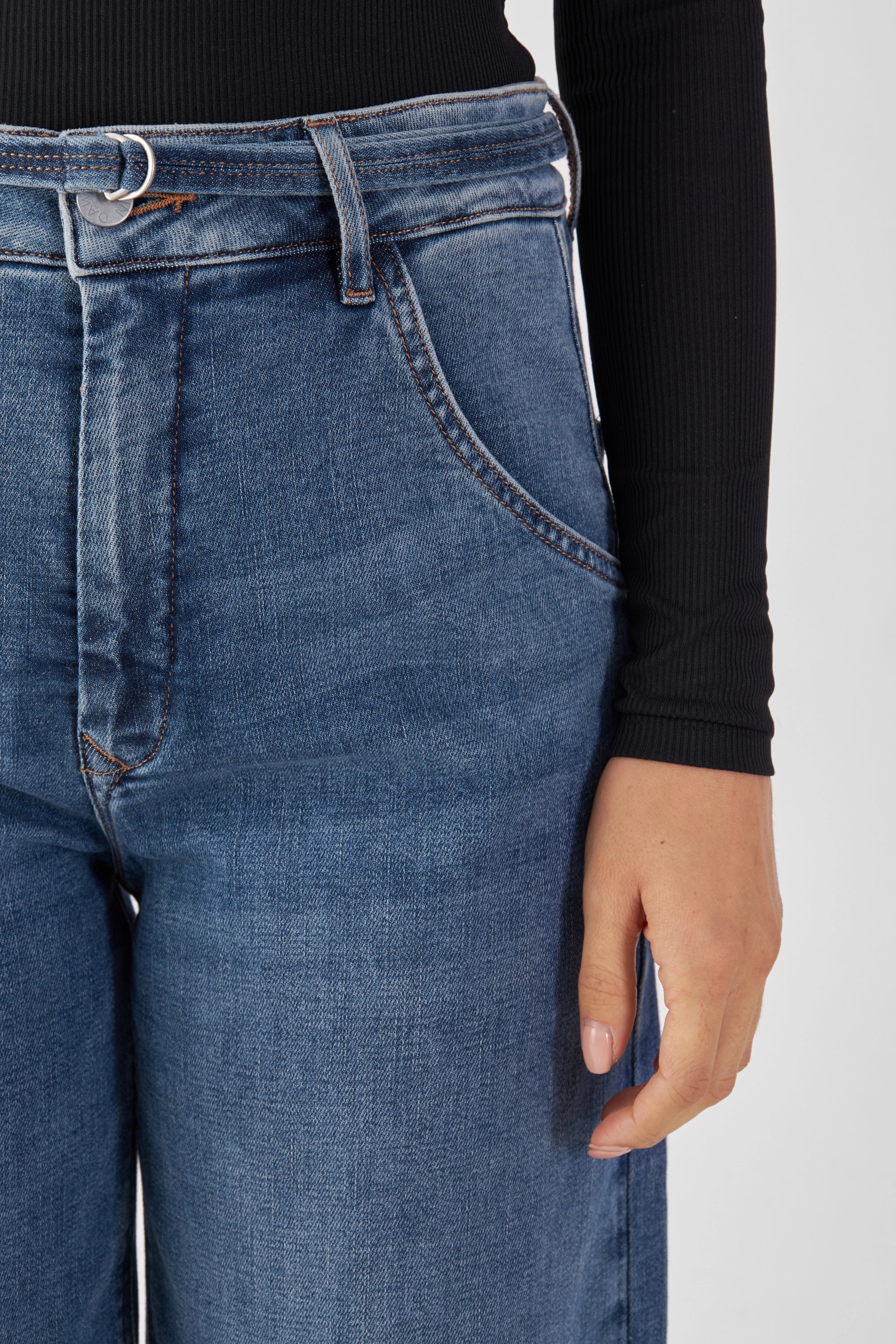 BLINK High Waist Culotte Jeans - Vintage Blue