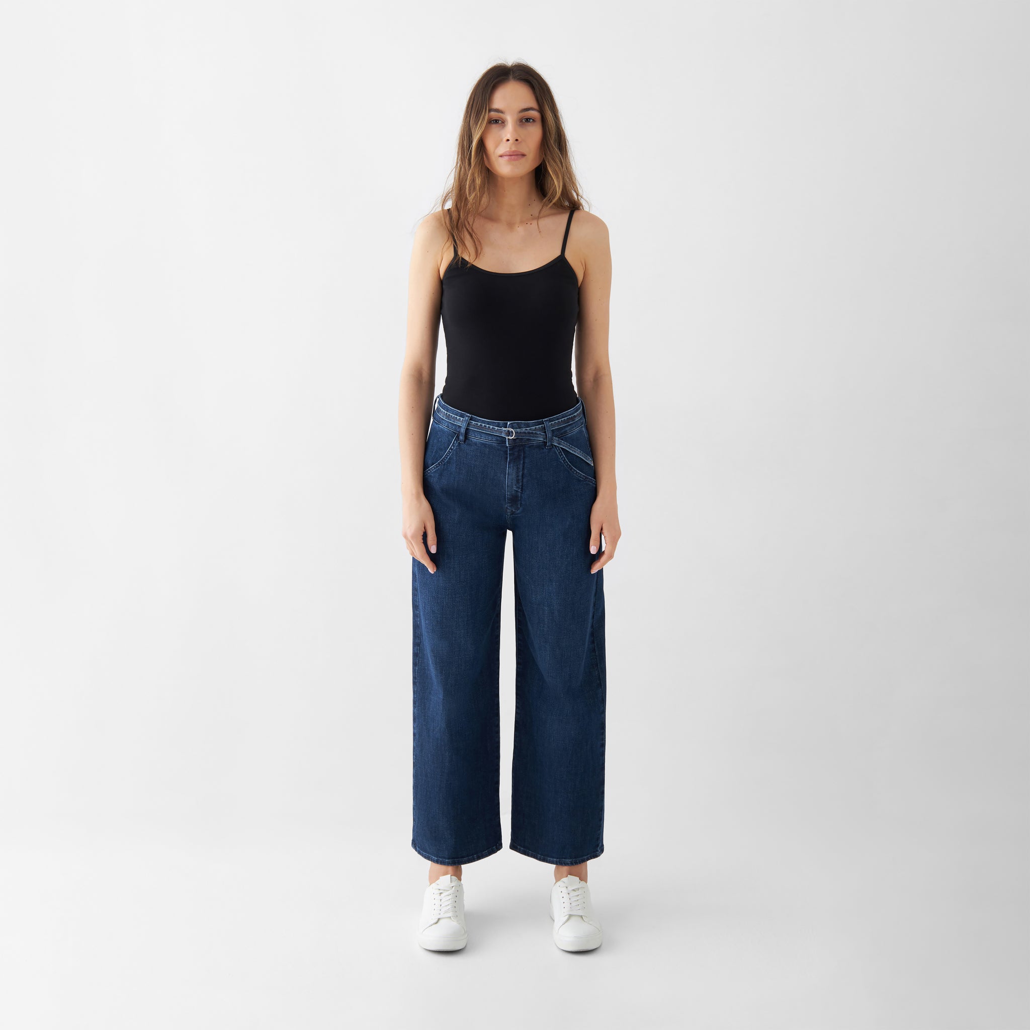 BLINK High Waist Culotte Jeans - Dark Blue