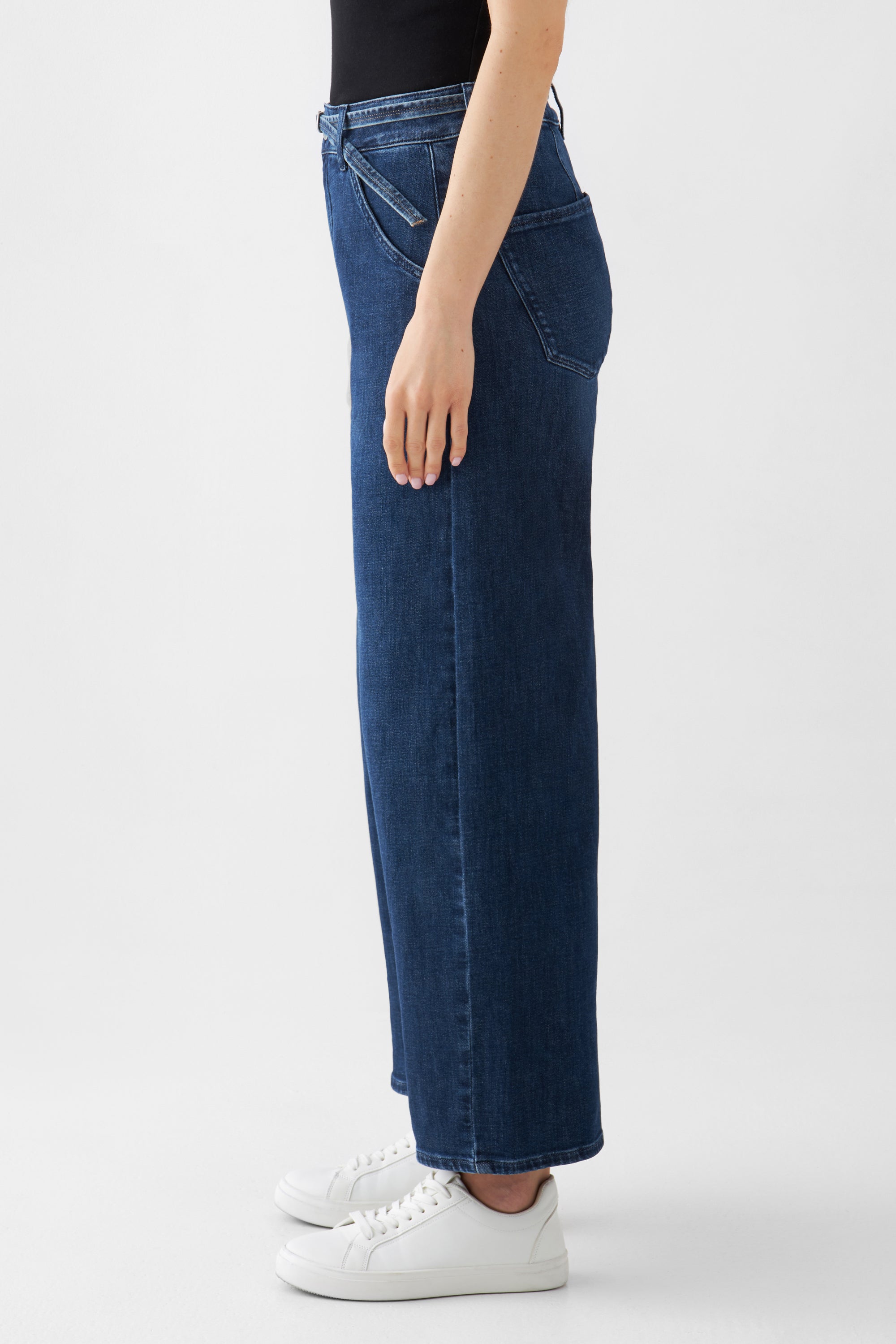 BLINK High Waist Culotte Jeans - Dark Blue