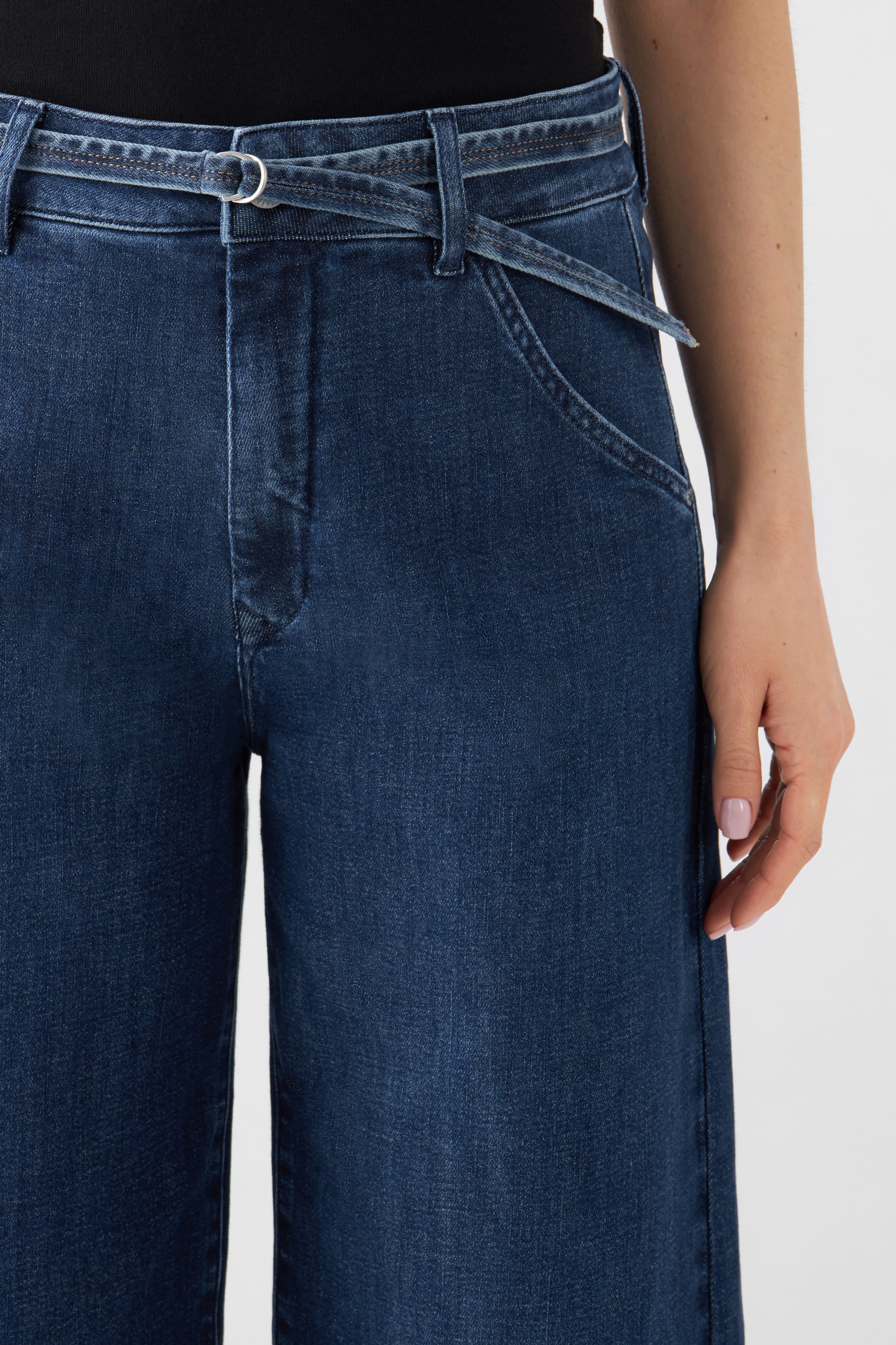 BLINK High Waist Culotte Jeans - Dark Blue