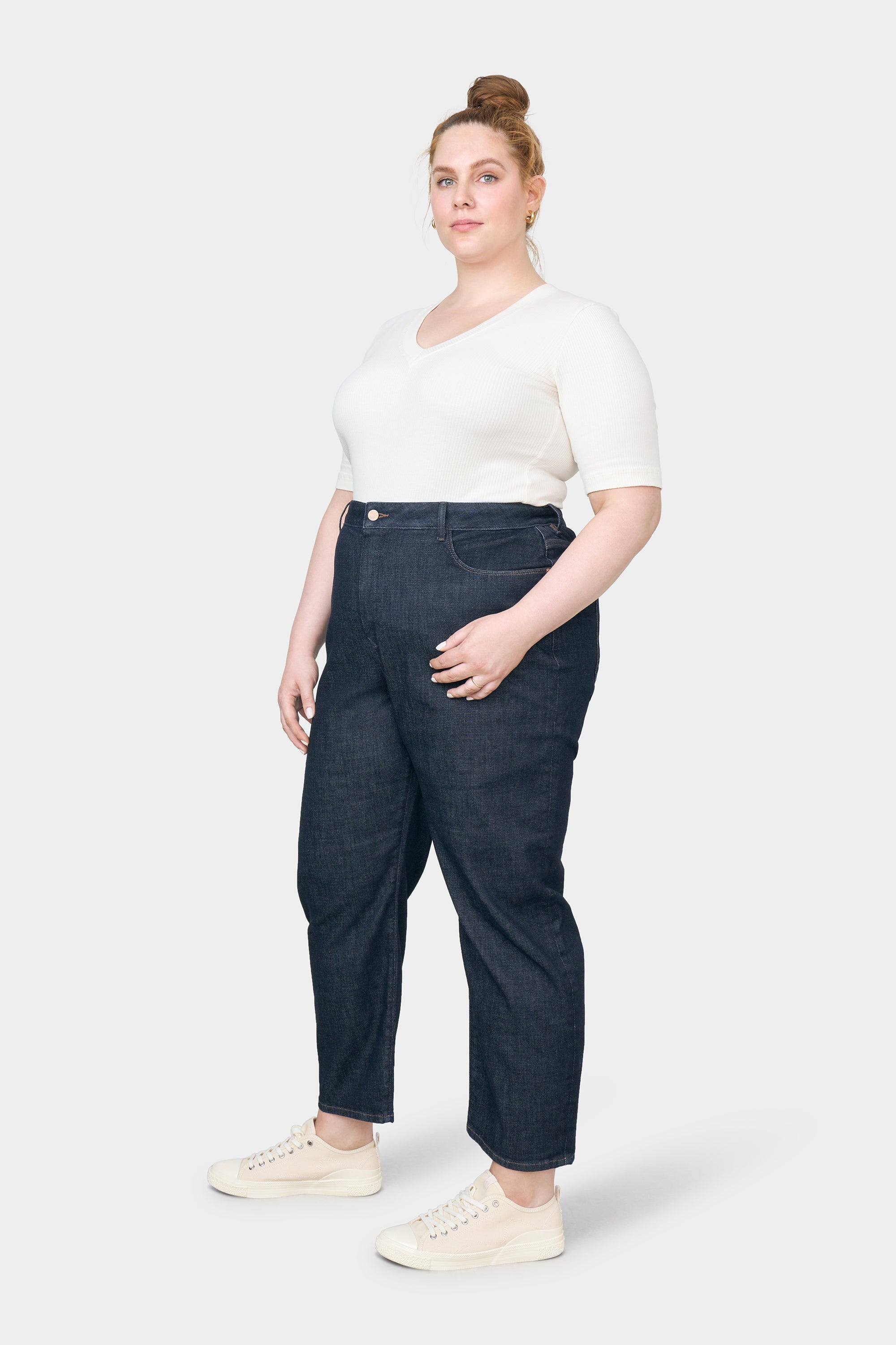 STARDUST O-Shape Soft Denim - Curvy - Dark Indigo