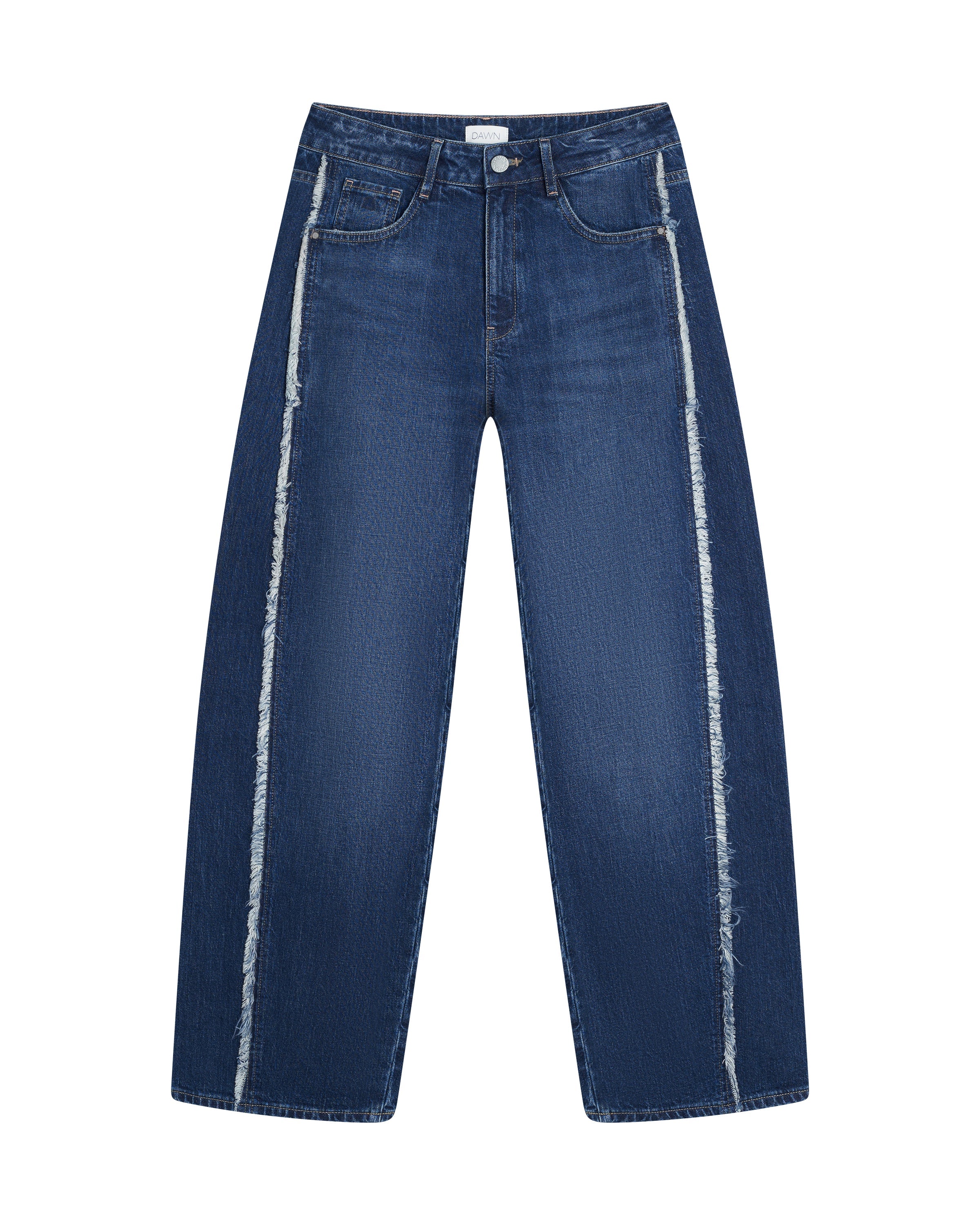 ASH Barrel Leg Minimal Stretch - Fringes - Dark Blue