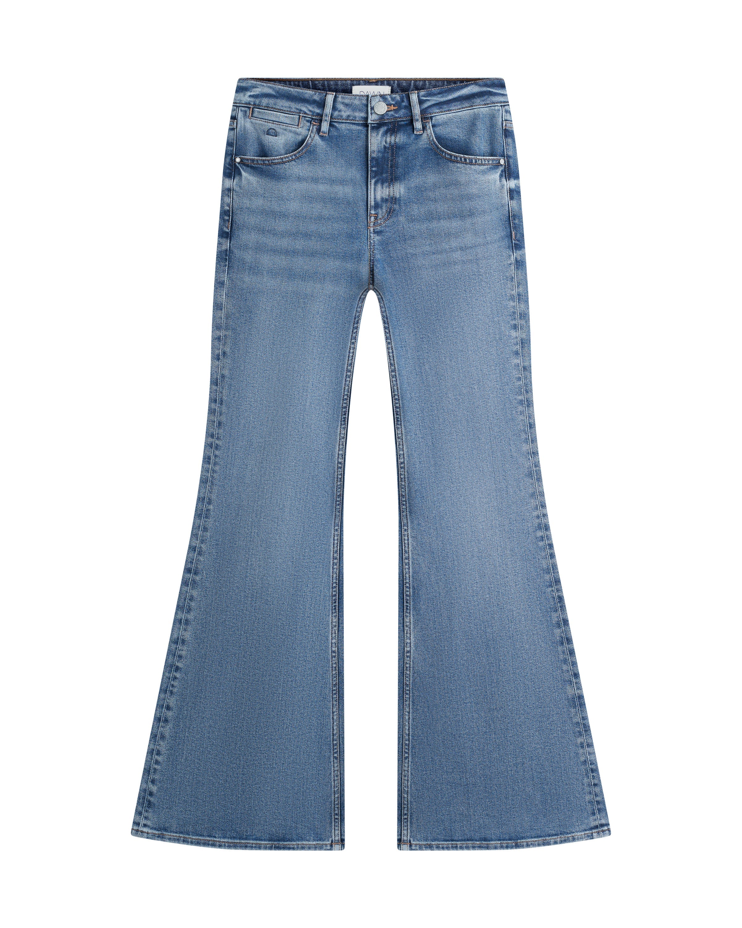 CELESTIAL Slim Flared Soft Tencel - Medium Blue