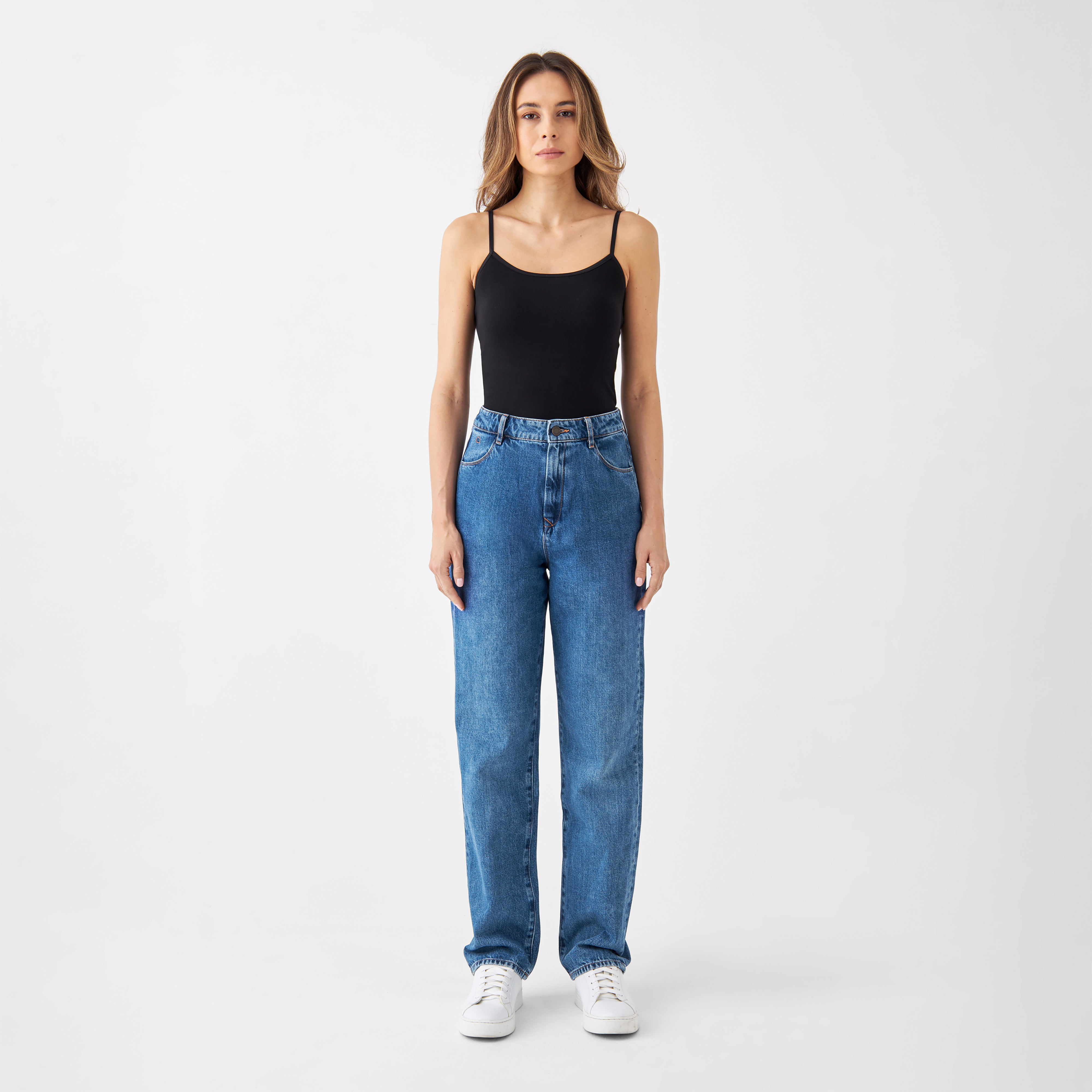 DAWN Wide Straight Non-Stretch - Minimal - Medium Blue