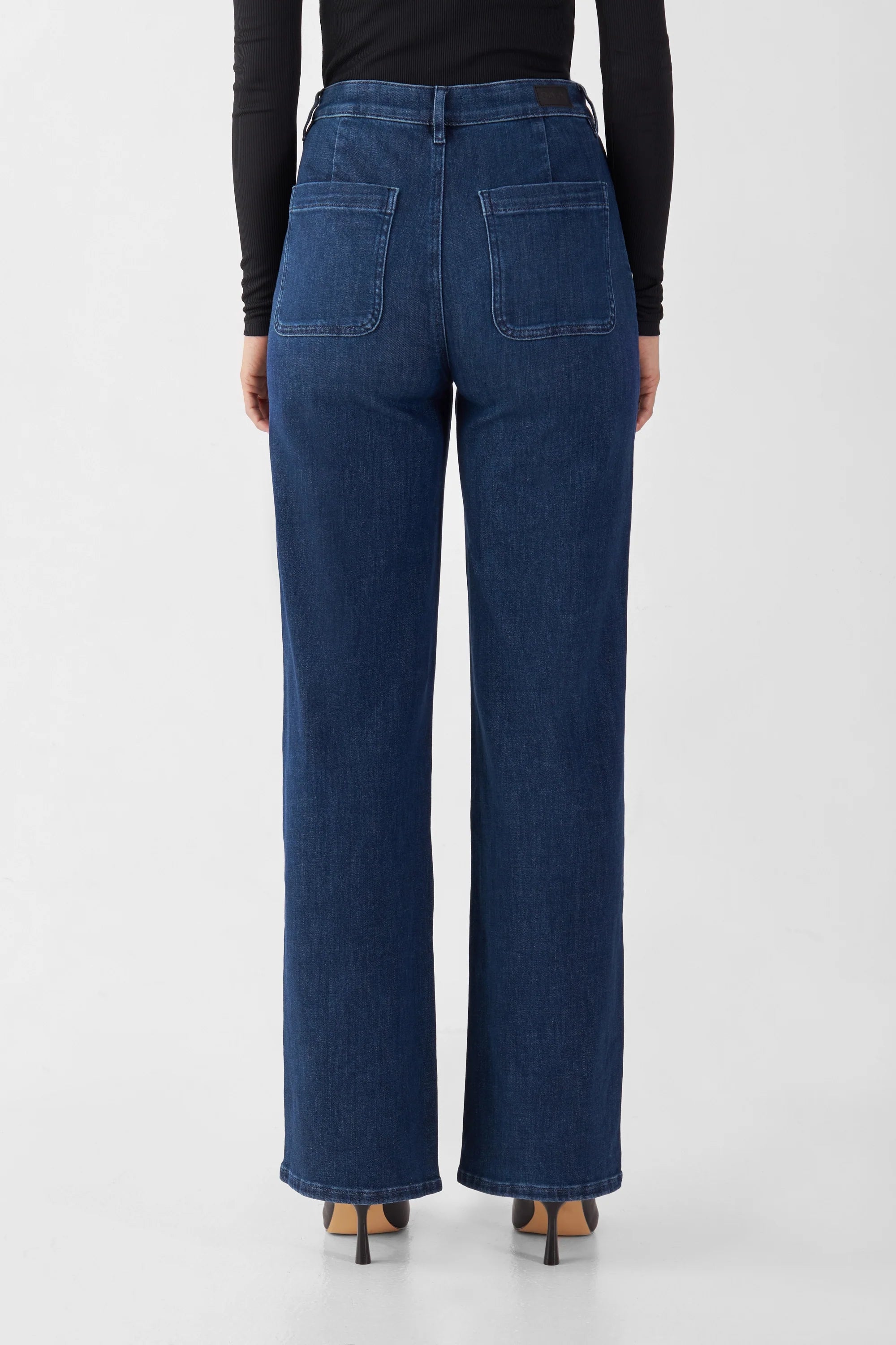 DEW Flared Soft Denim - Worker - Dark Blue