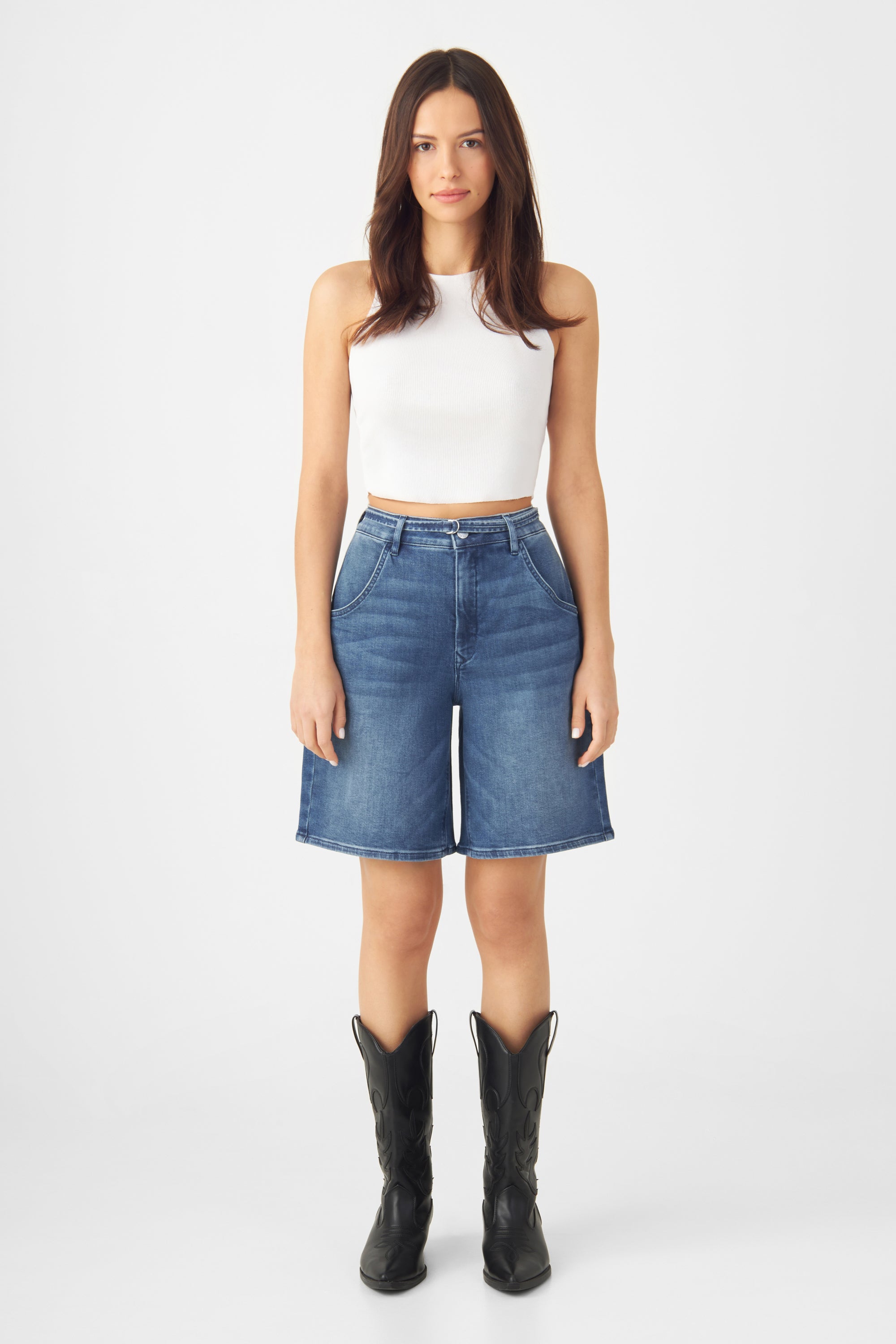 BLINKY Soft Denim - Shorts - Vintage Blue