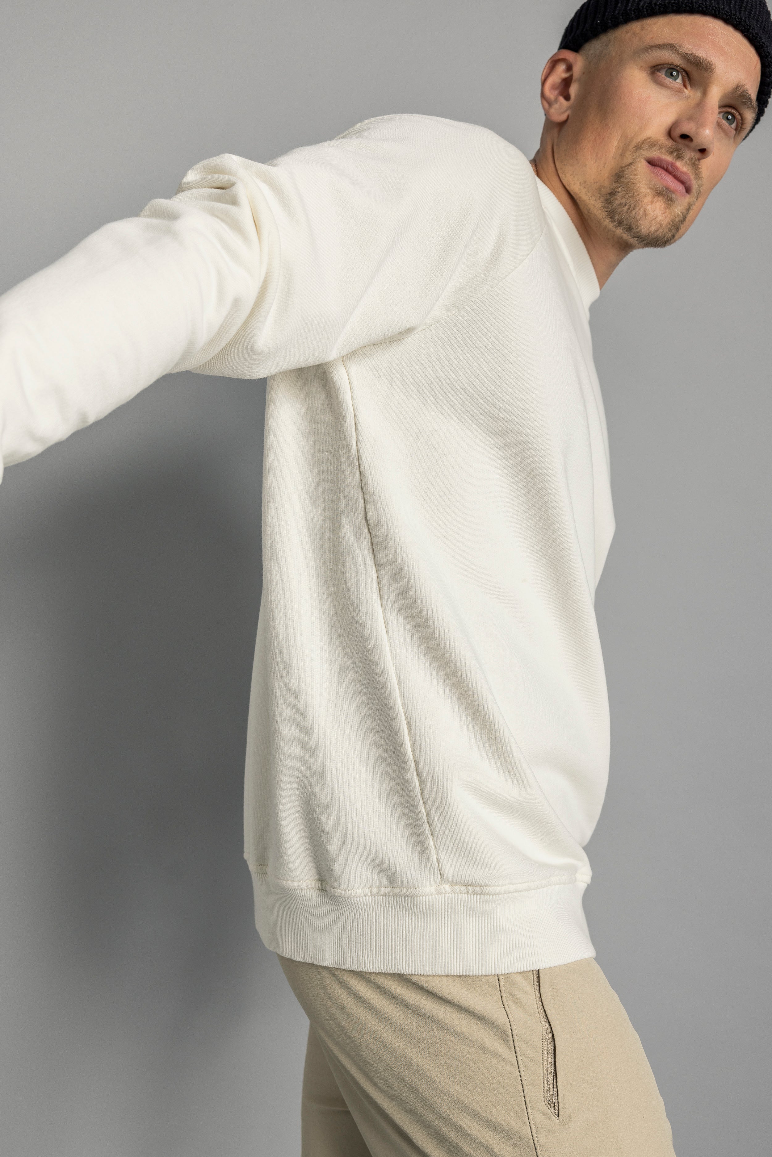 Raglan Sweatshirt Unisex, Off-White