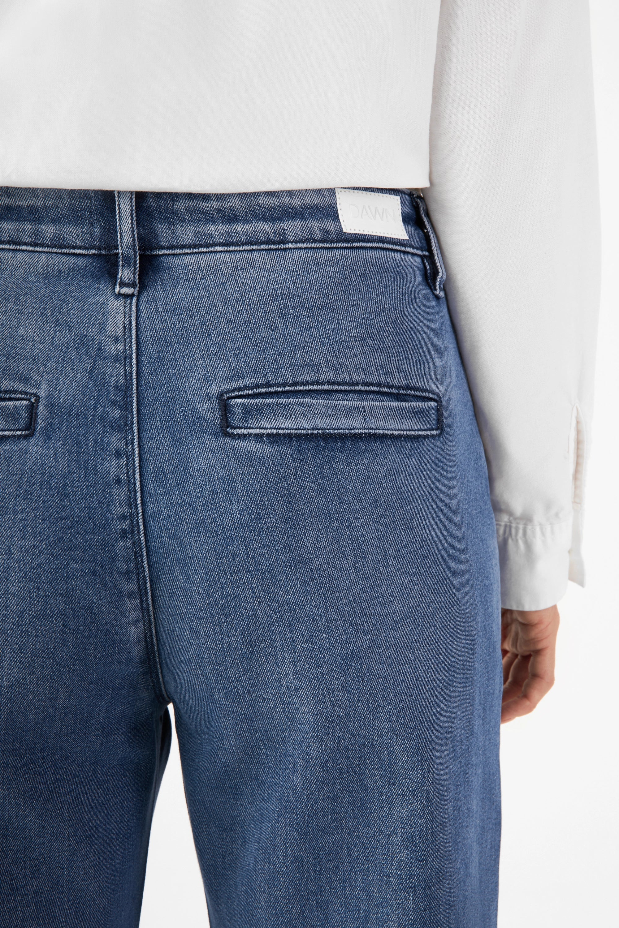 GLOW Flared Soft Tencel - Denim Chino - Medium Blue