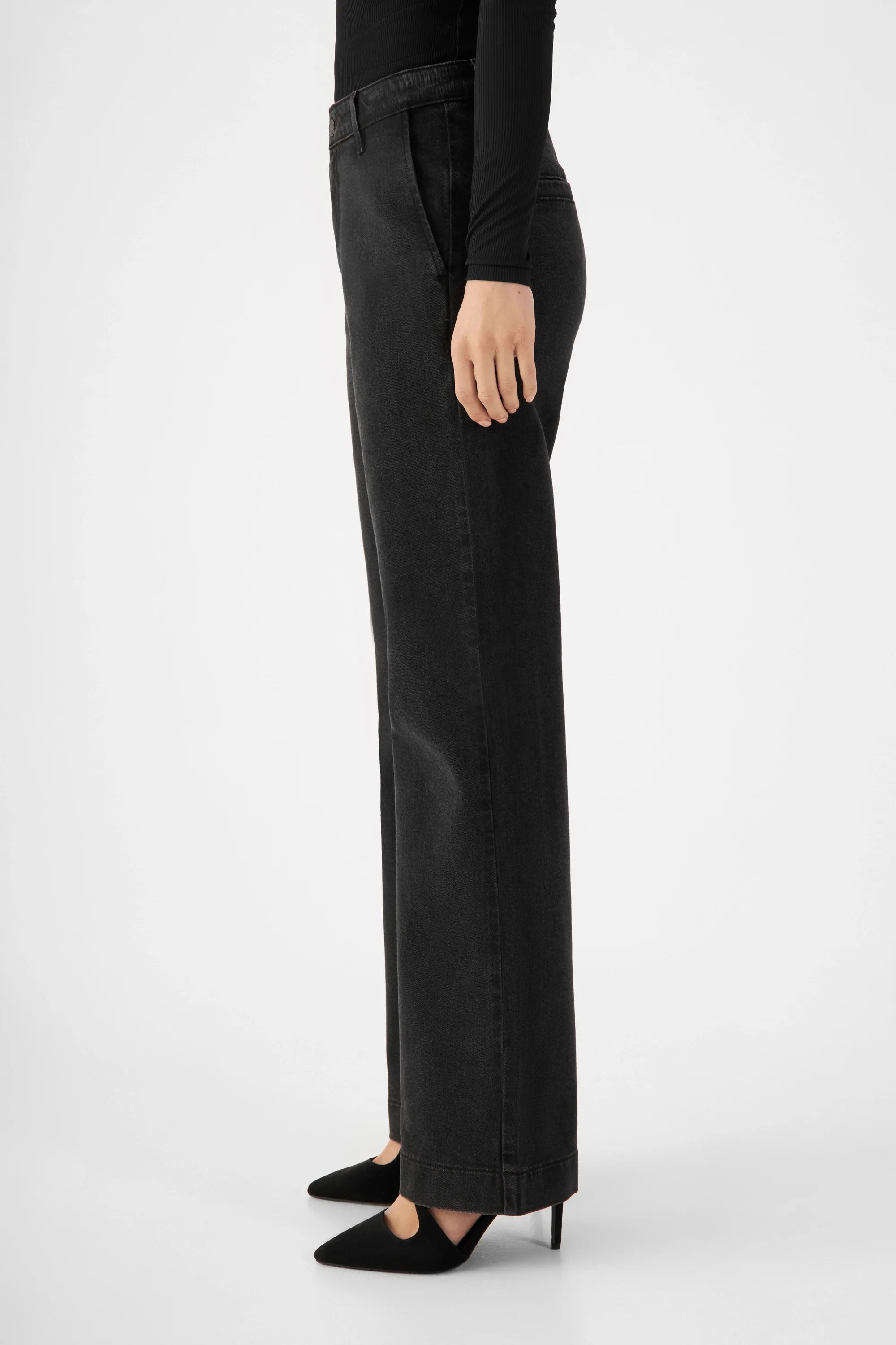 GLOW Flared Soft Tencel - Denim Chino - Vintage Black