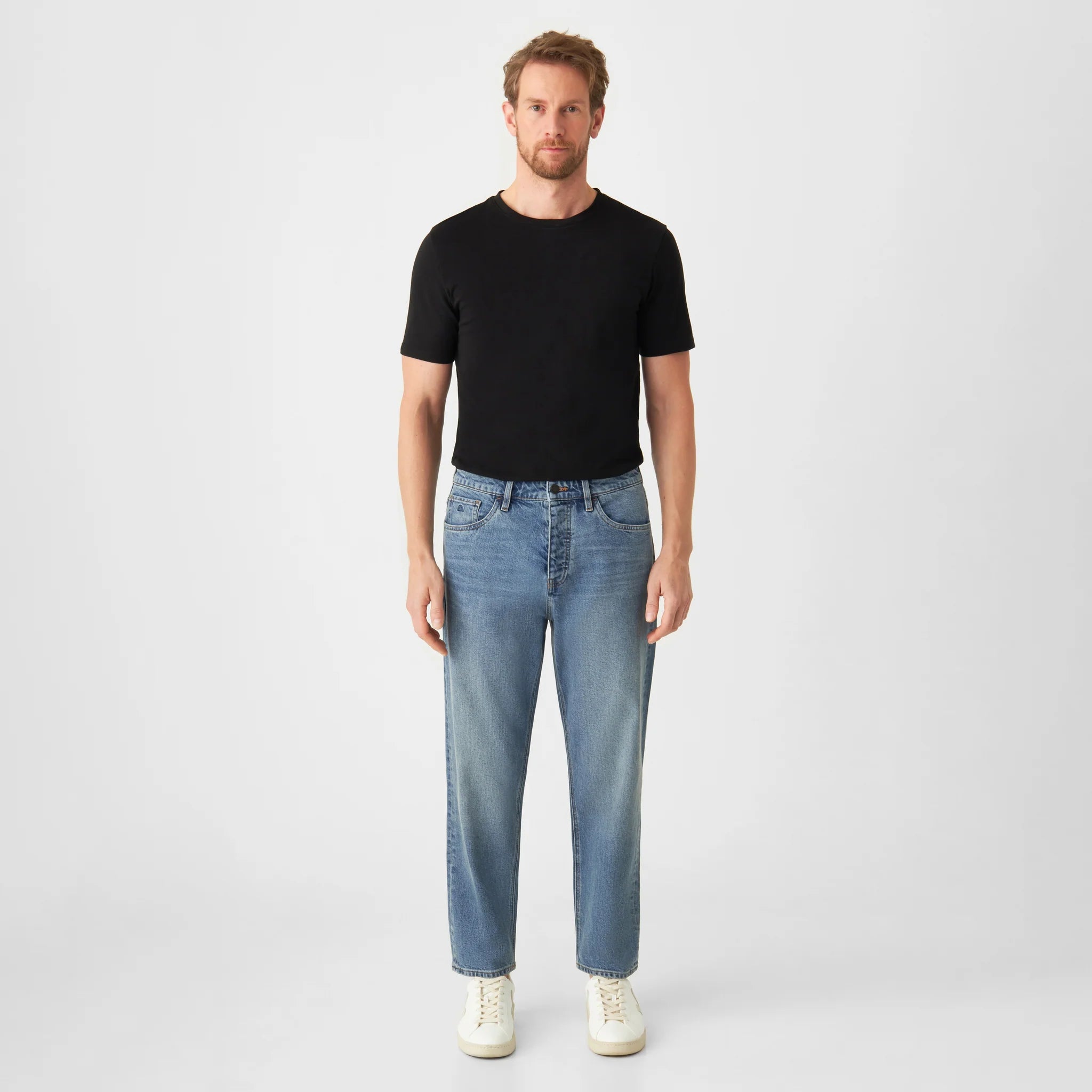 RISE Relaxed Tapered Minimal Stretch - Basic - Vintage Blue