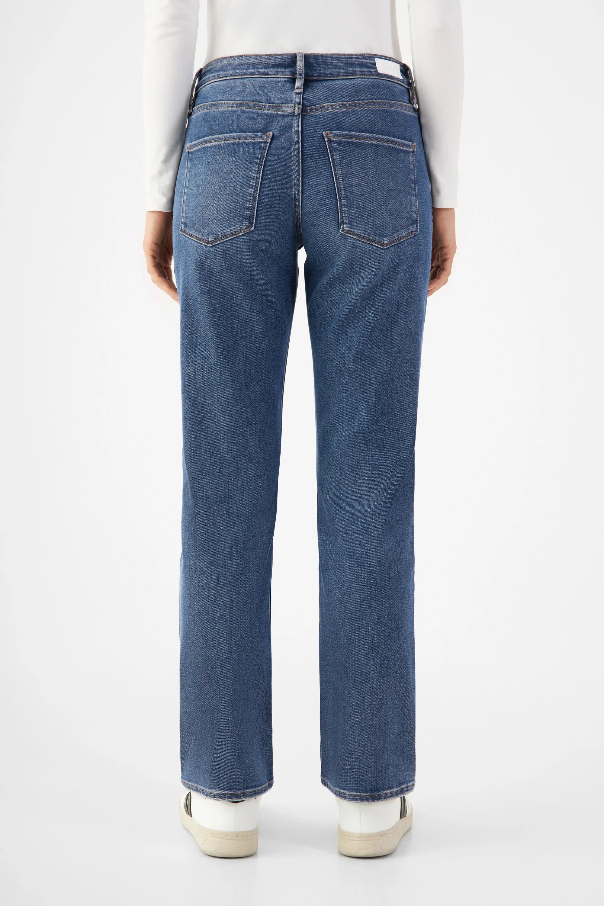 SUNSET Regular Slim Soft Tencel - Basic - Medium Blue