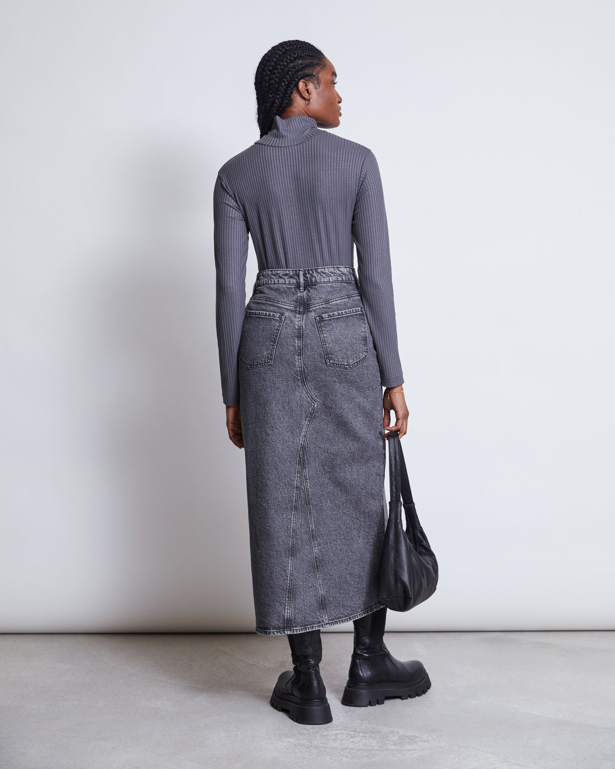 LYOCELL TURTLENECK MIO DARK GREY