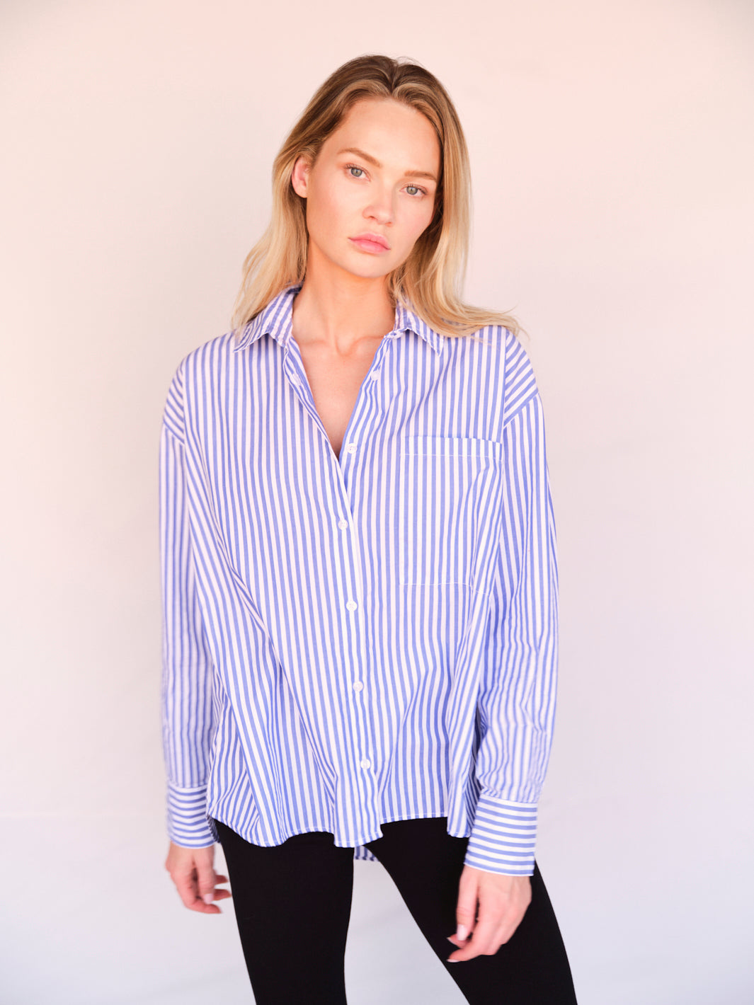 Streifen Bluse Oversized aus Organic Cotton