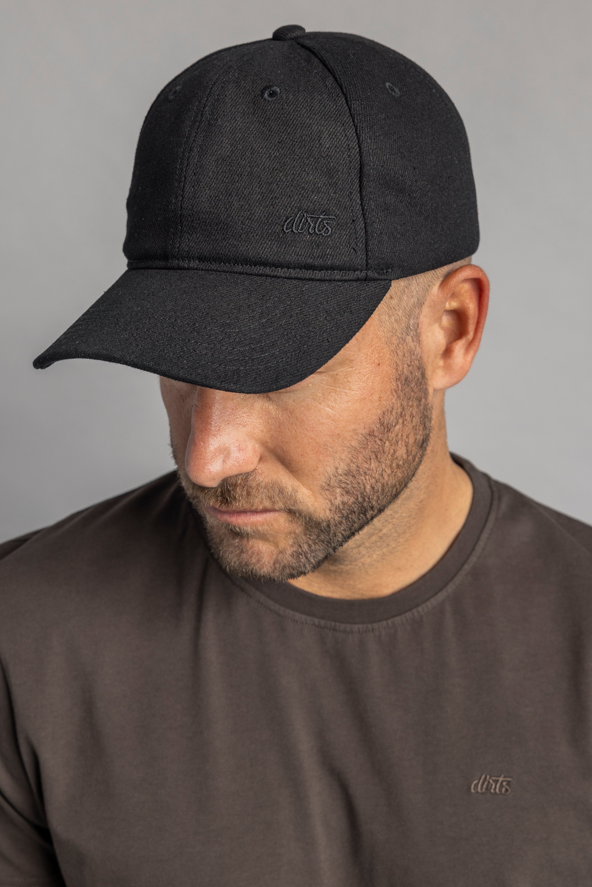 Denim Basecap Unwashed, Black