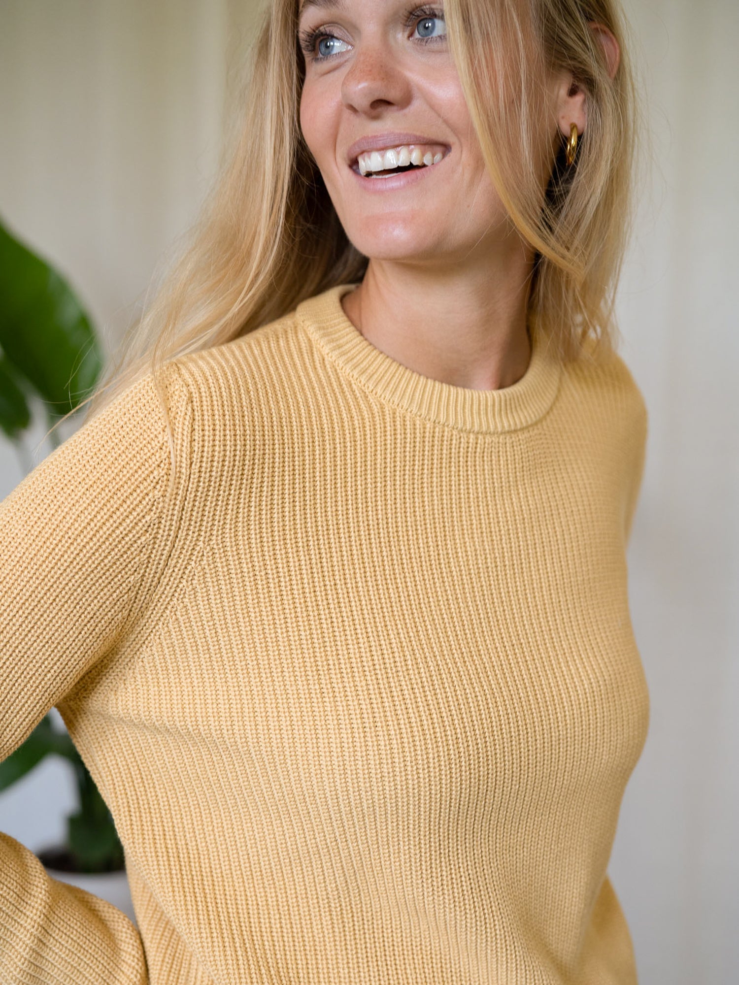 4Seasons Frauen Strickpullover - gelb