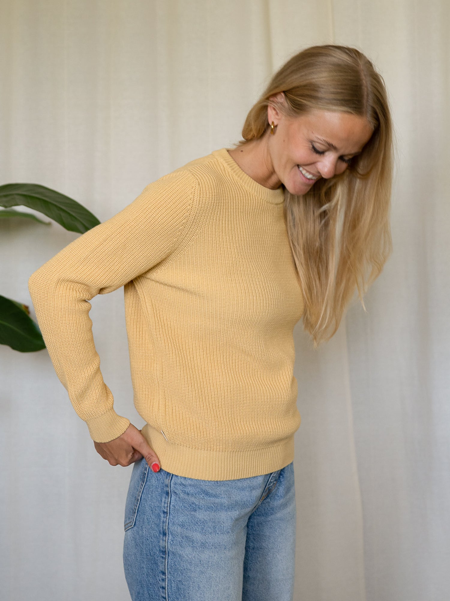 4Seasons Frauen Strickpullover - gelb