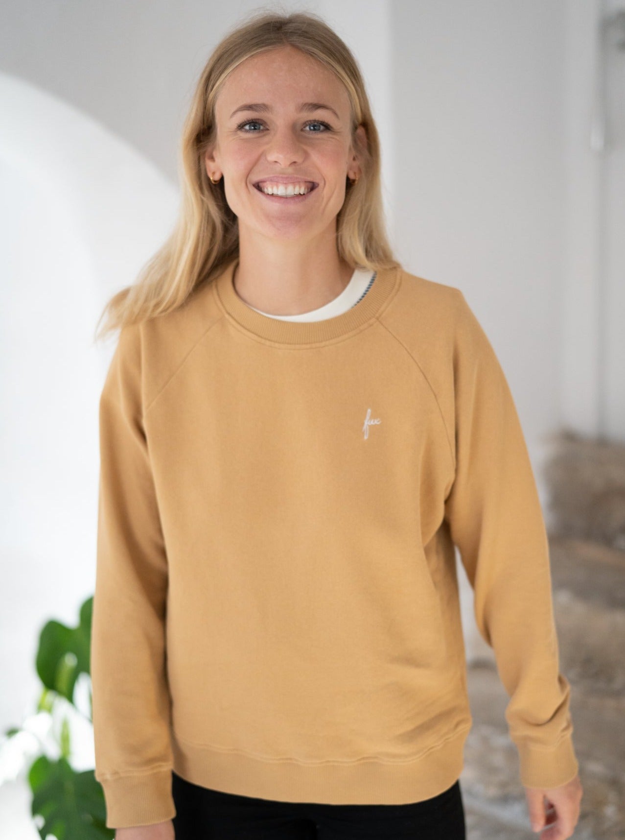 Frauen fux Sweater - senfgelb