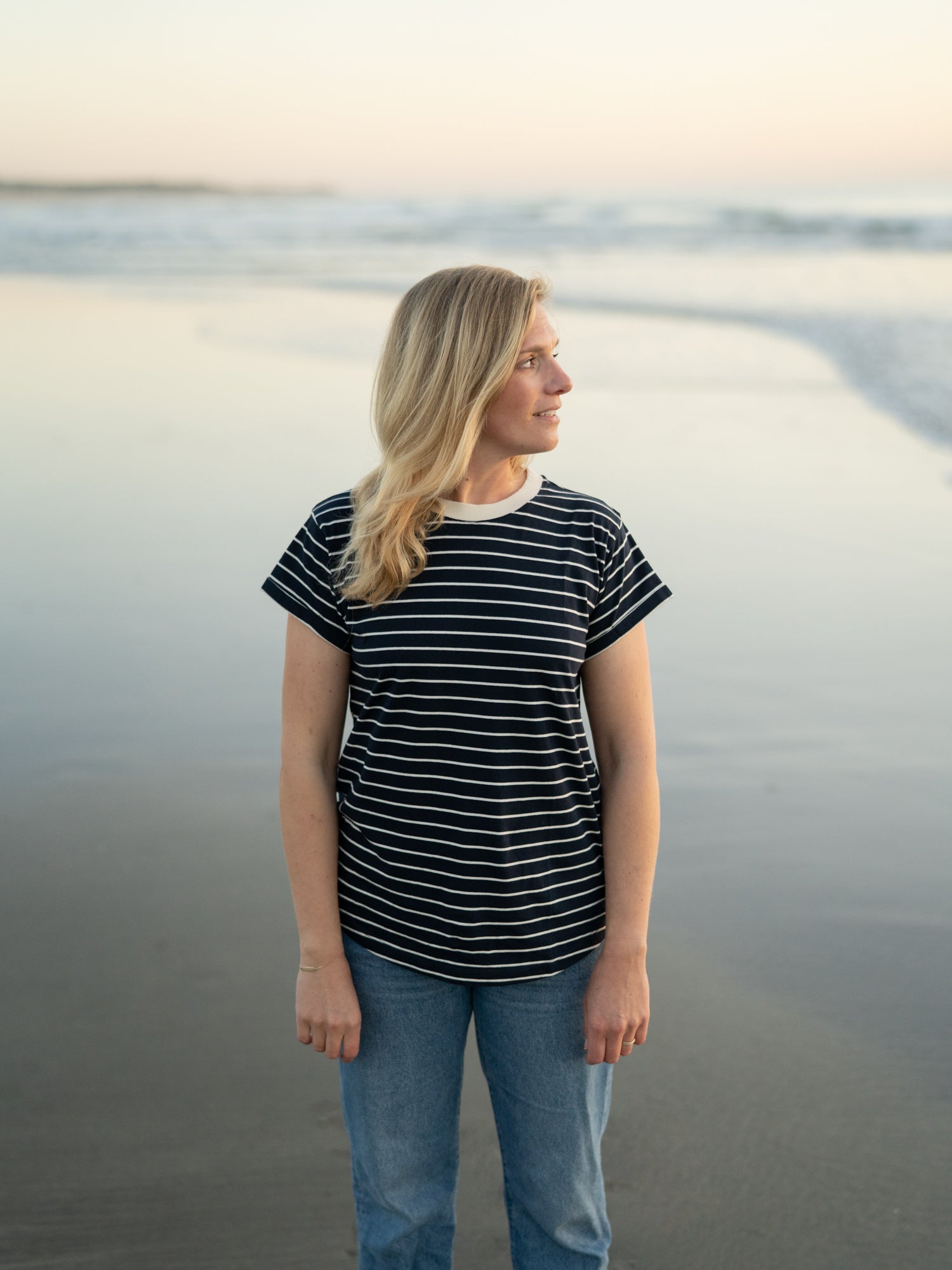 Frauen Streifenshirt - marine