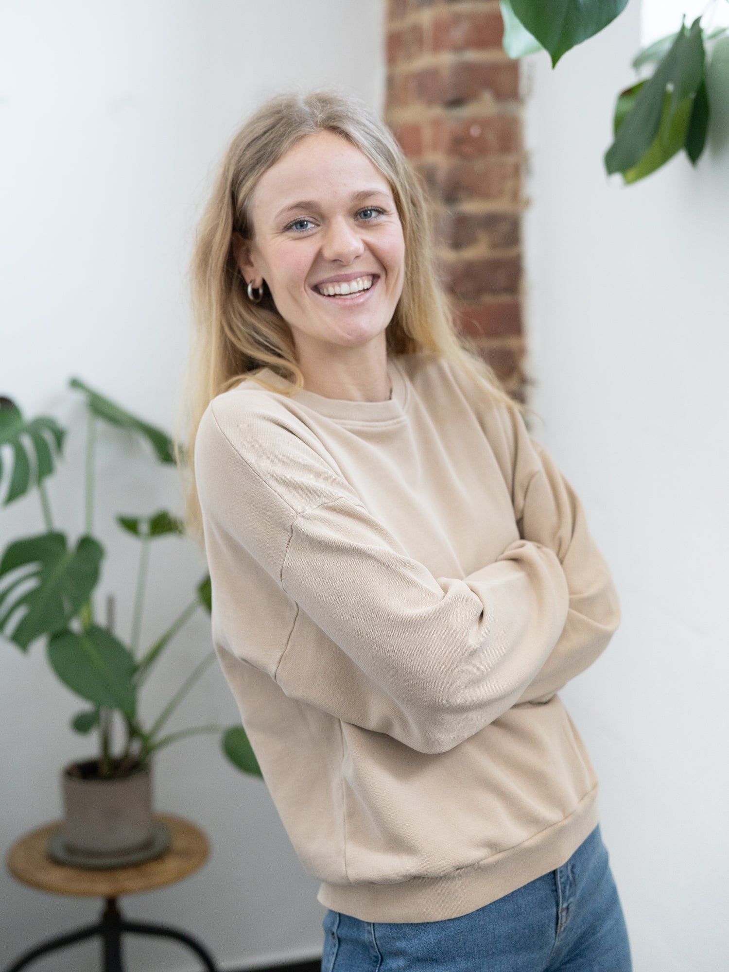 Frauen Oversize Pullover - Natural Dye beige