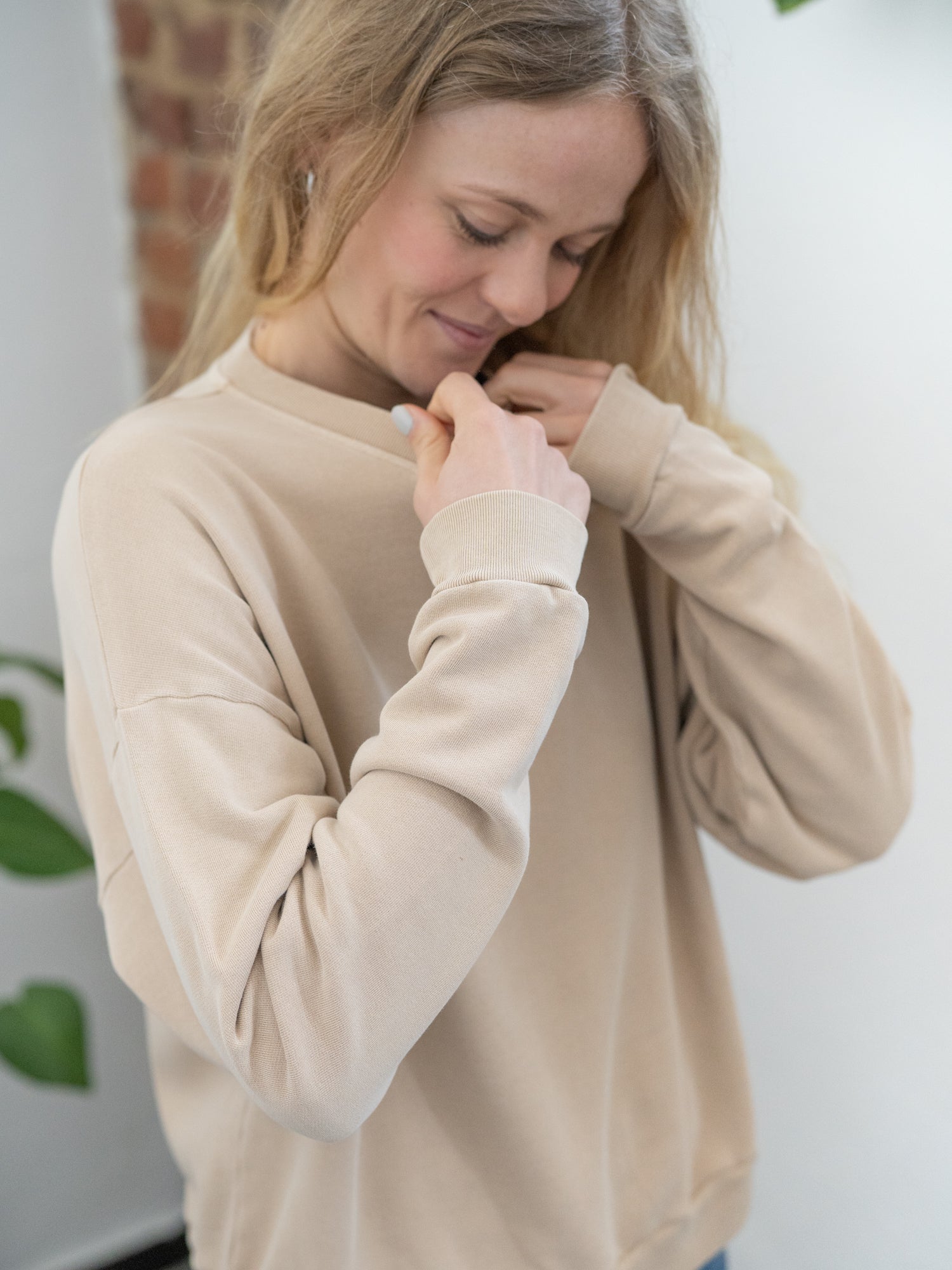 Frauen Oversize Pullover - Natural Dye beige