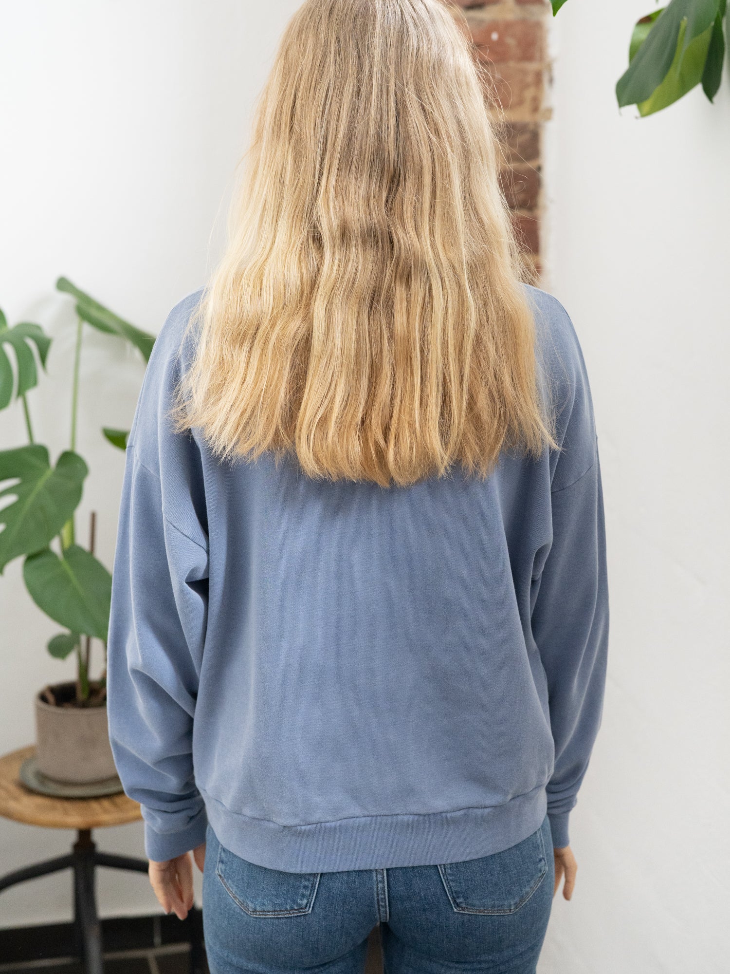 Frauen Oversize Pullover - Natural Dye blau