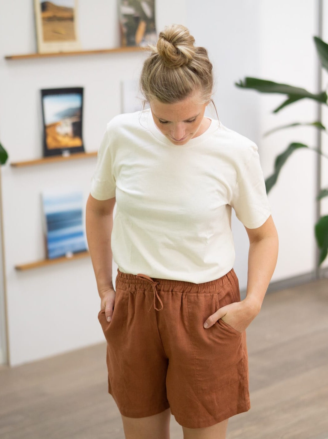 Frauen Leinenshorts - sienna