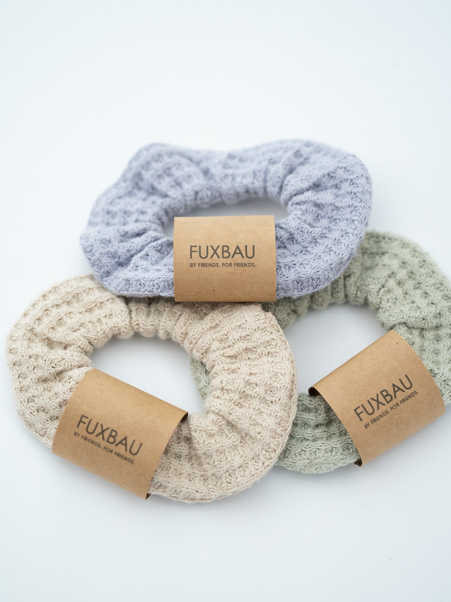 Waffelstrick Scrunchie - lavendel