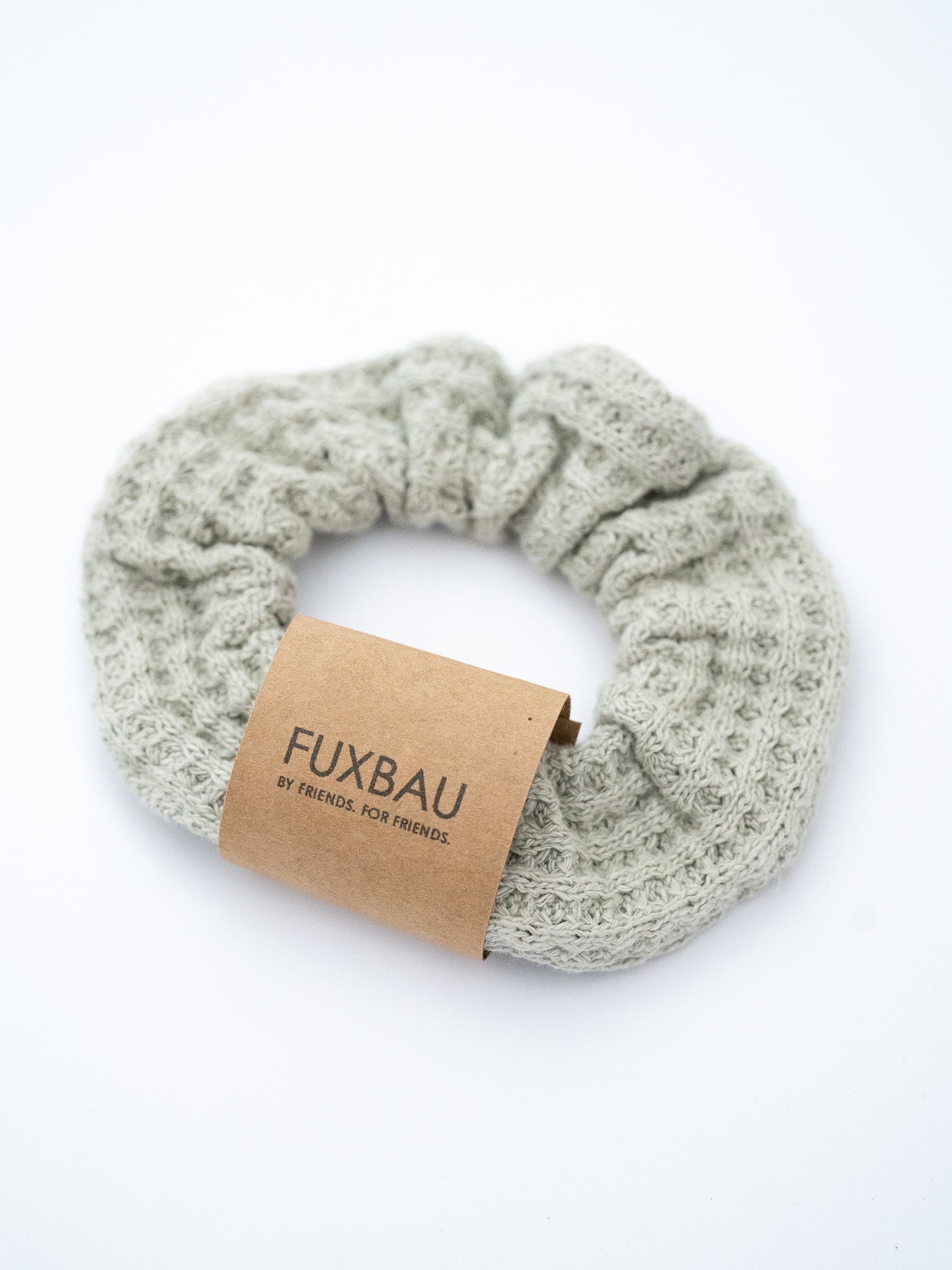 Waffelstrick Scrunchie - salbei