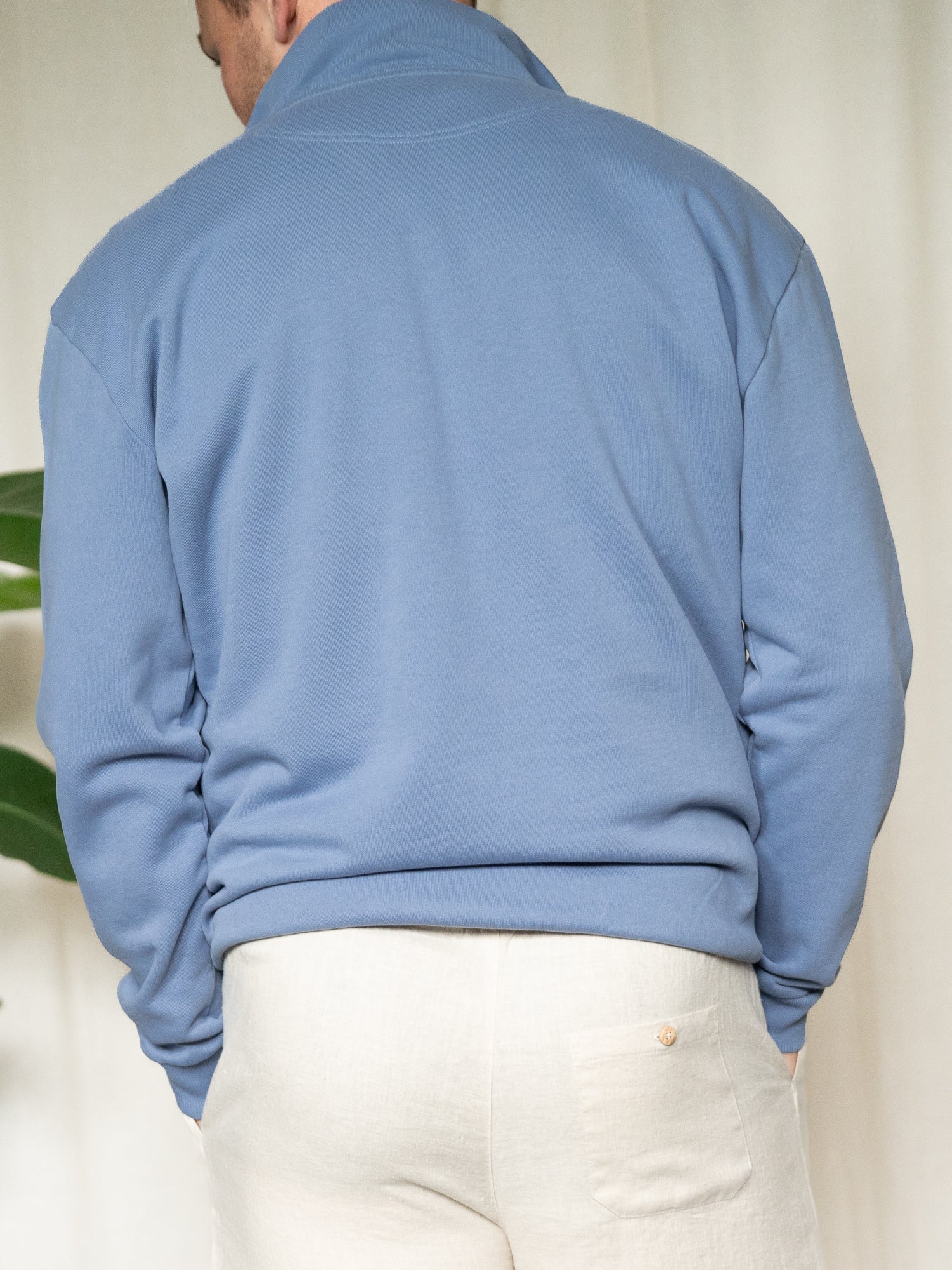 Männer fux Half Zip Sweater - hellblau