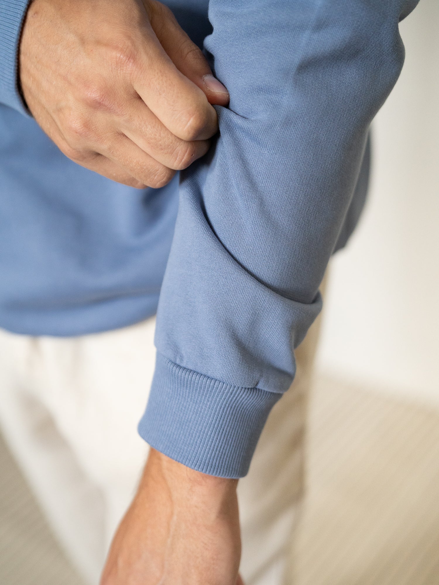 Männer fux Half Zip Sweater - hellblau