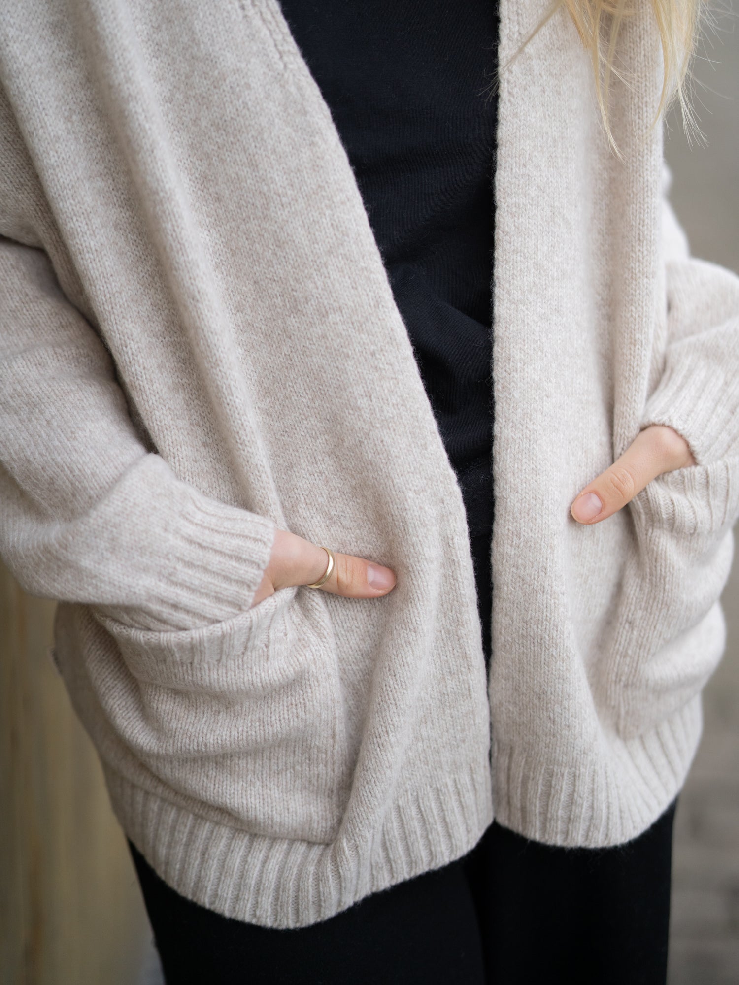 Oversize Cardigan - beige