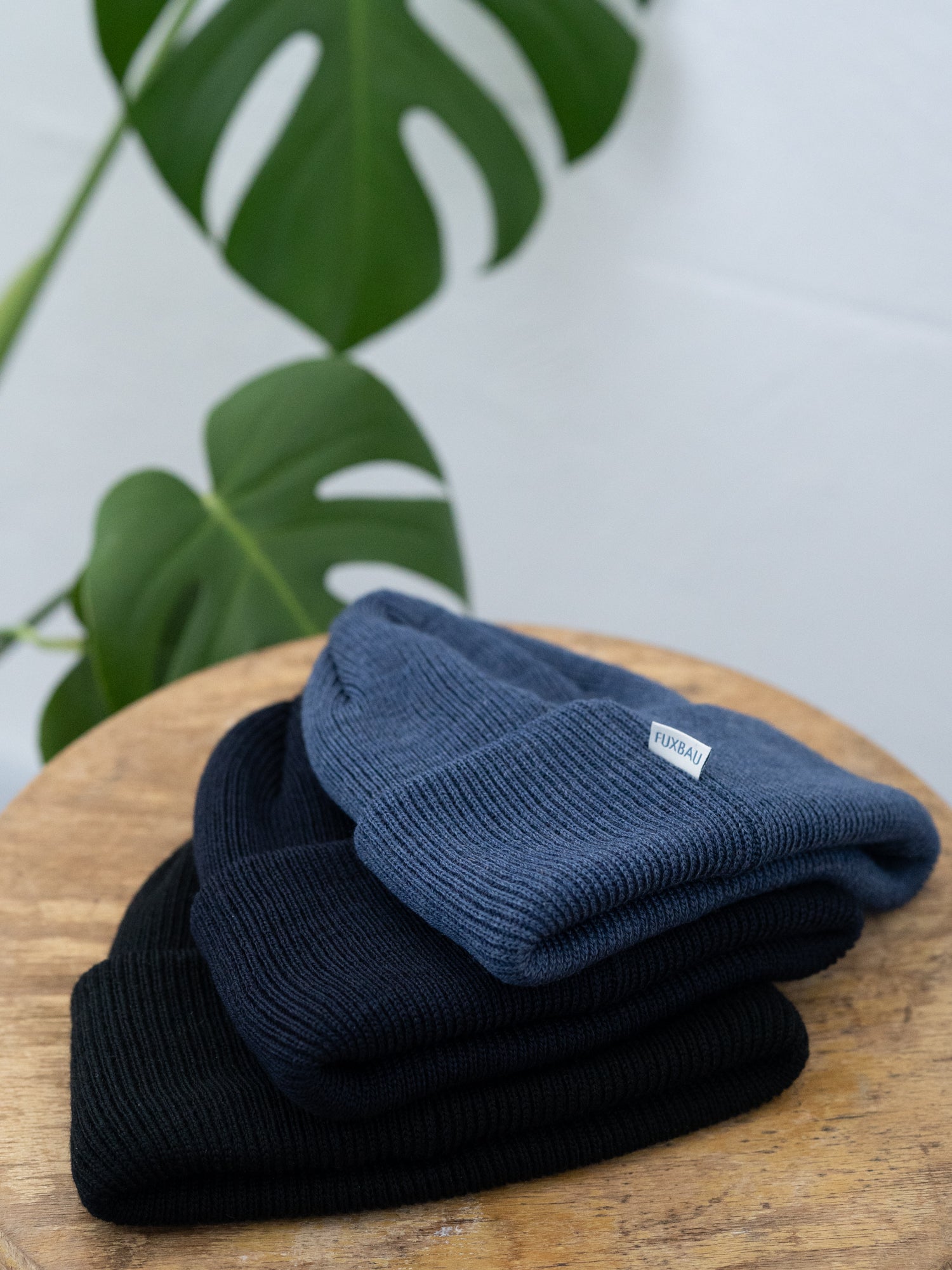 Merino Strickmütze - navy