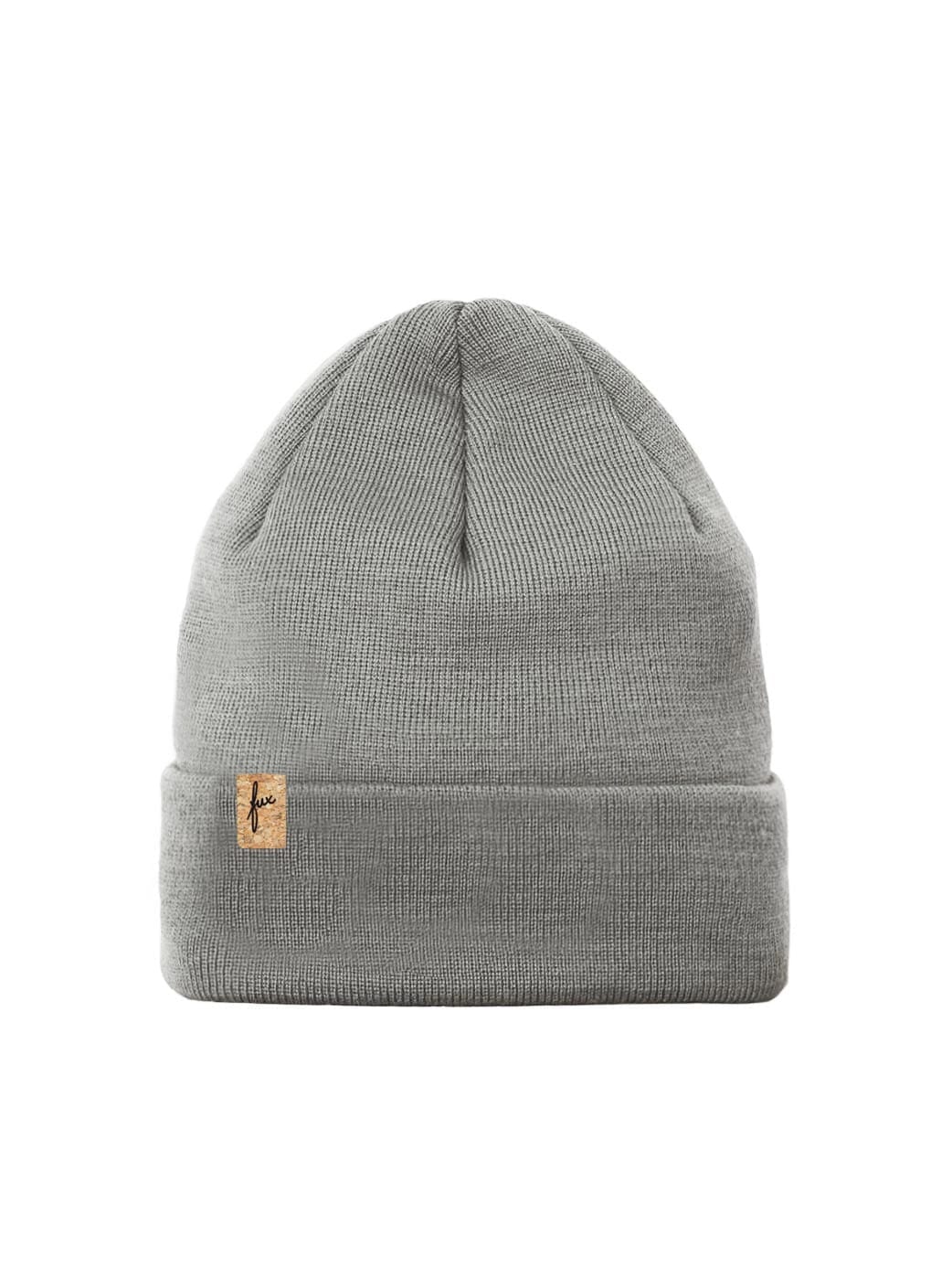 Merino Kork Beanie - graumeliert