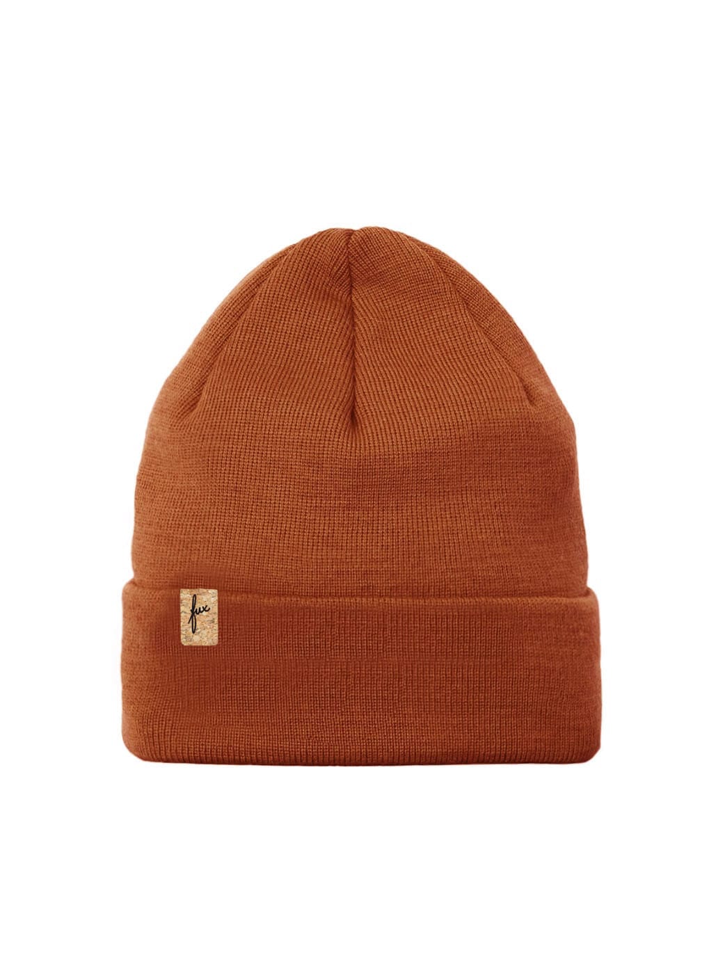 Merino Kork Beanie - herbstorange