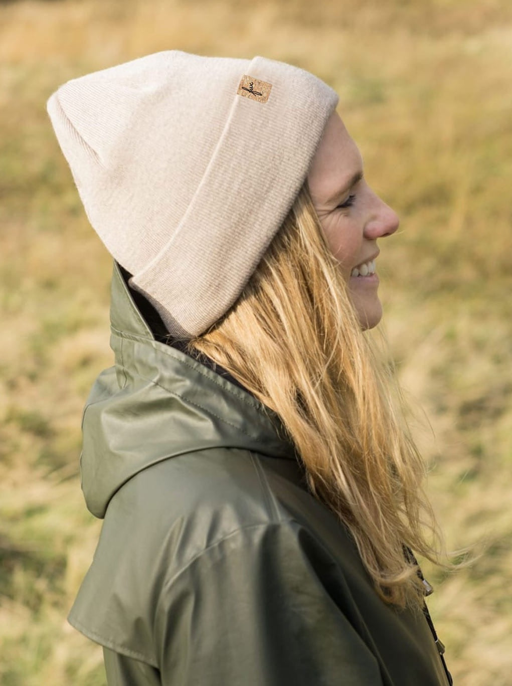 Merino Kork Beanie - sand