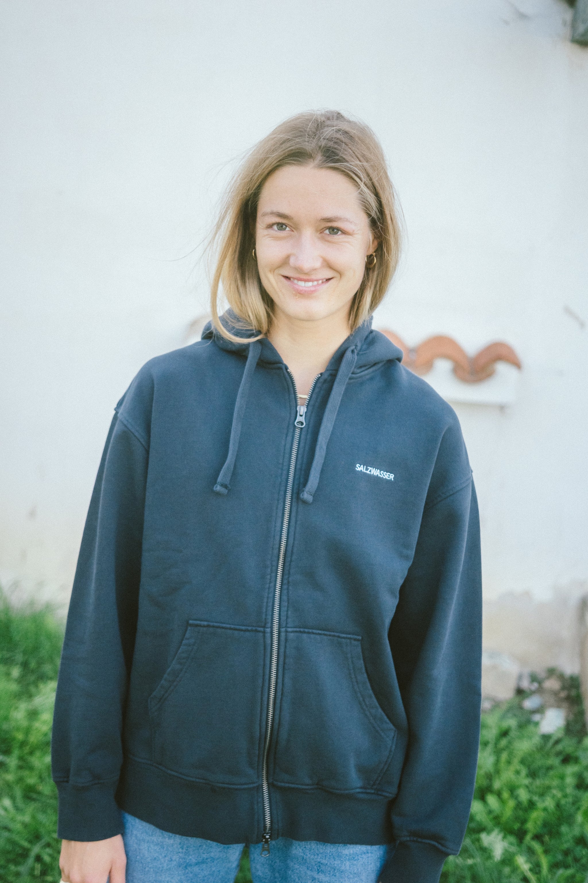 Zip-Hoodie Thy Graublau