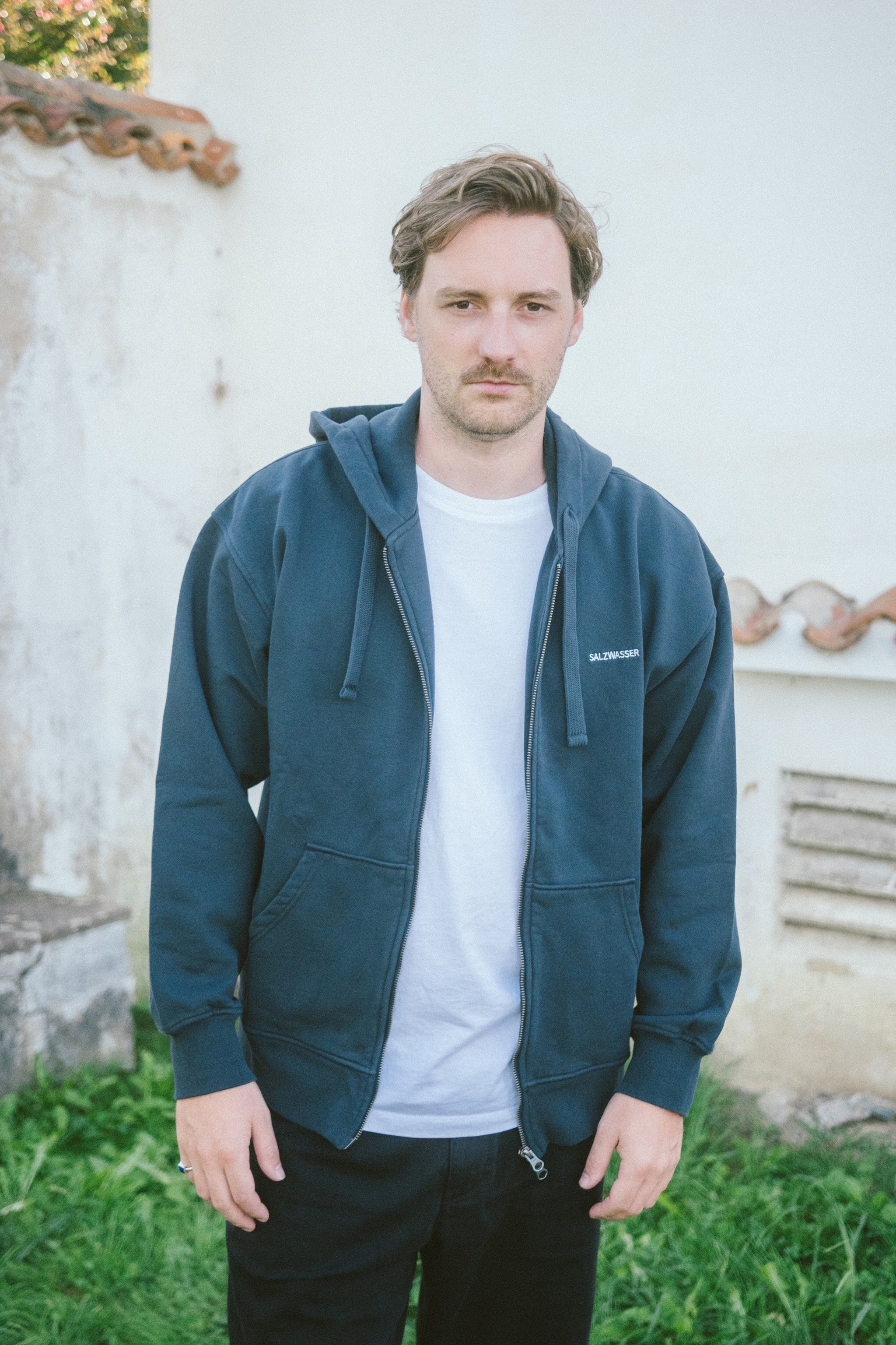 Zip-Hoodie Thy Graublau