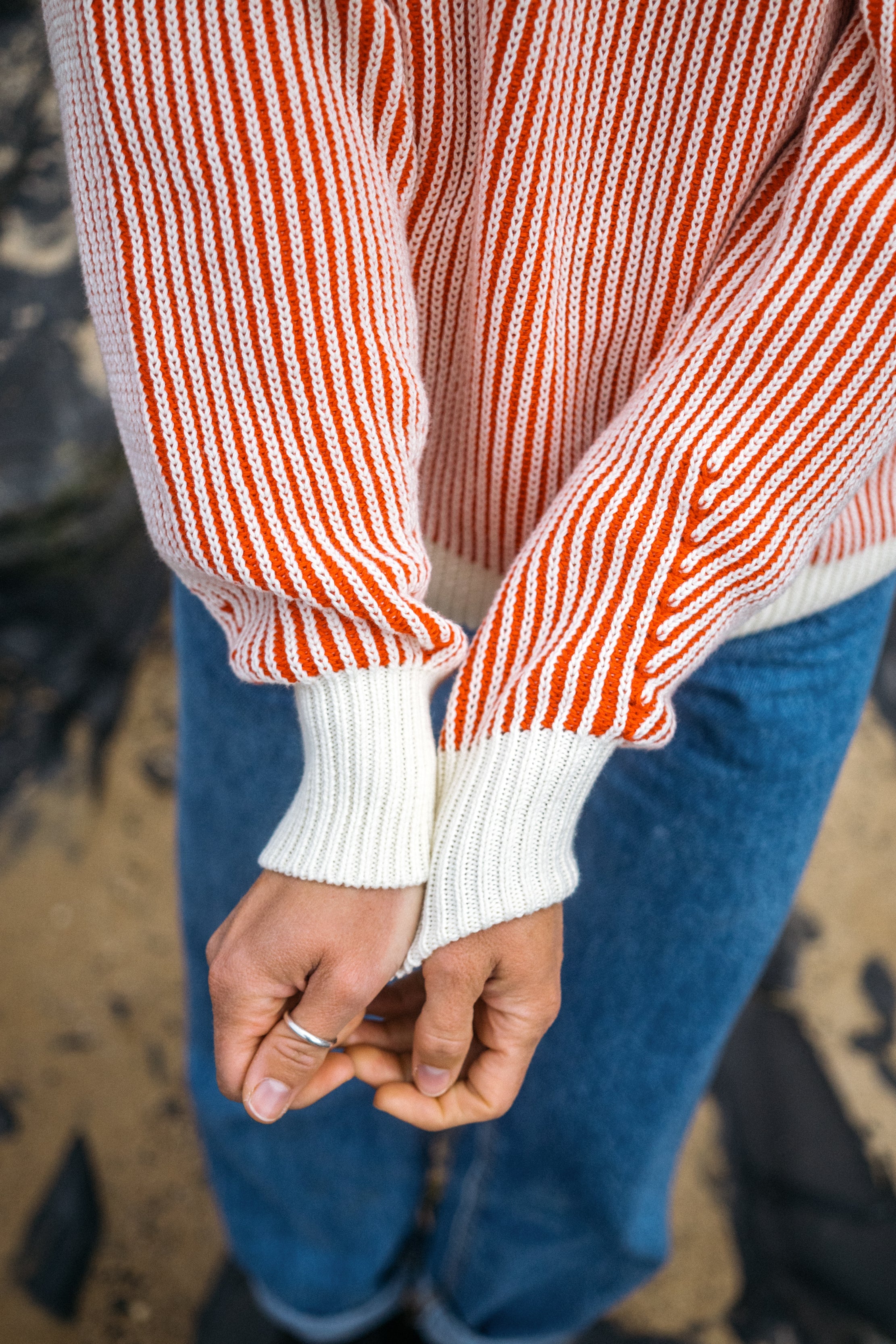 Strickpullover Hella Red Striped