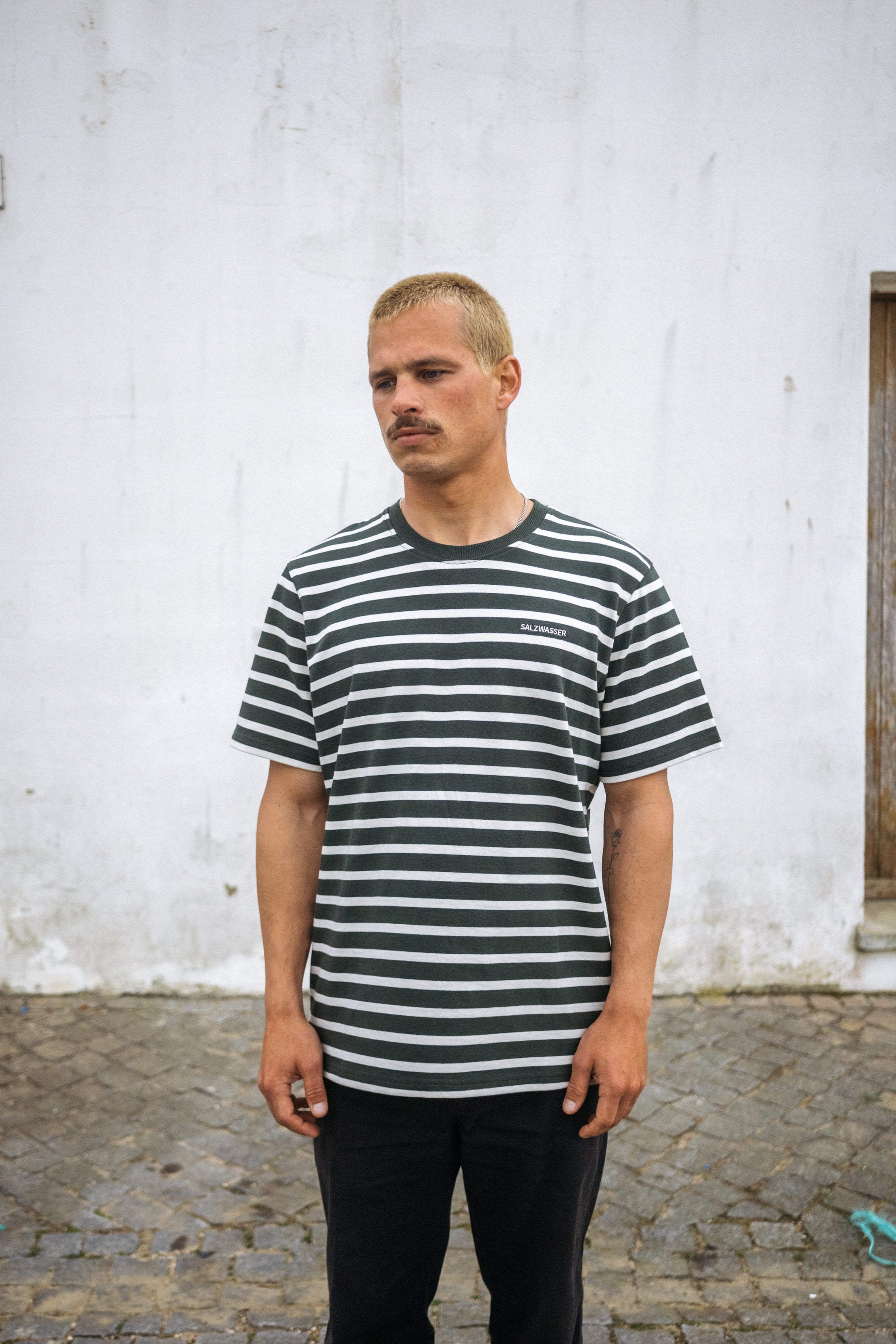 Heavy T-Shirt Jasper Olive-Striped