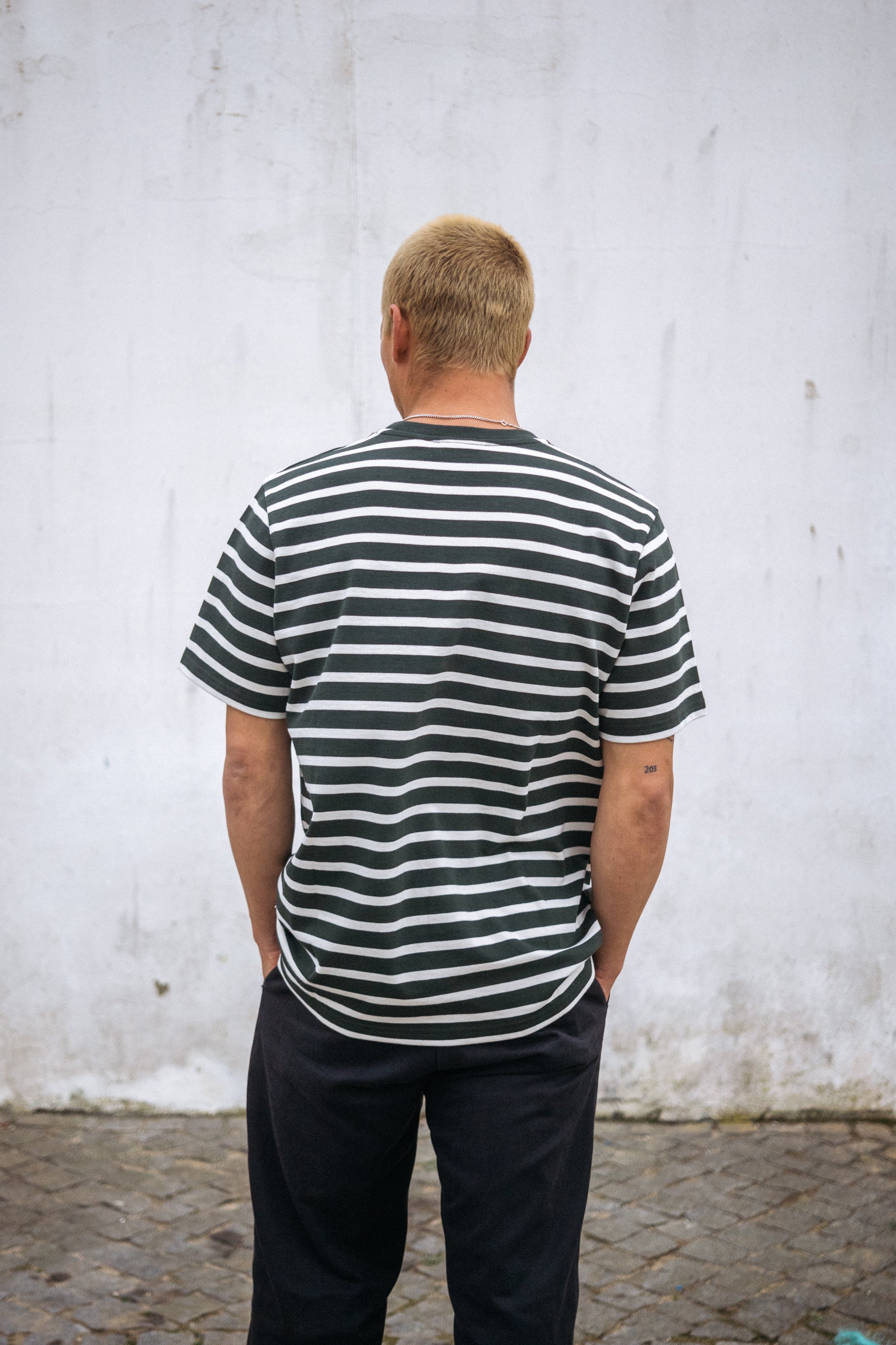 Heavy T-Shirt Jasper Olive-Striped