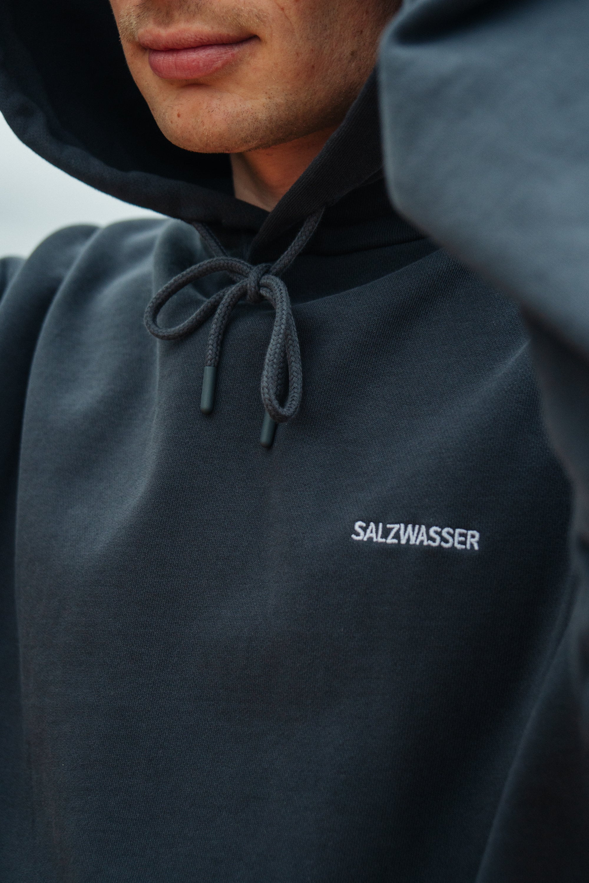 Hoodie Kap Graublau