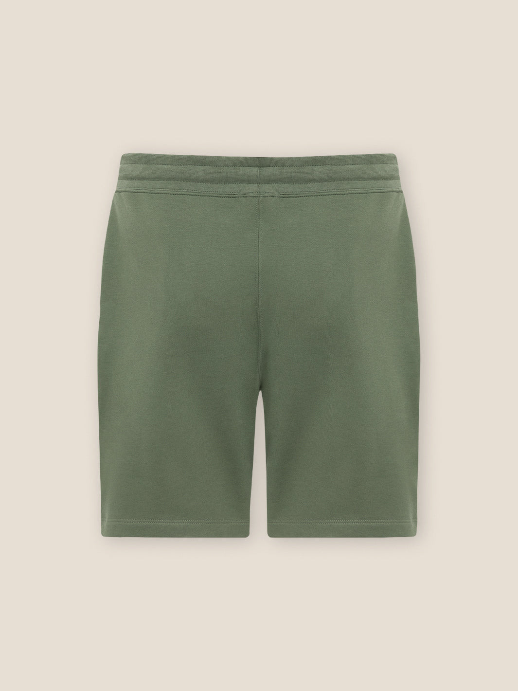 Kurze Herren Sweatpants olive 100% organic Cotton fair produziert in Portugal
