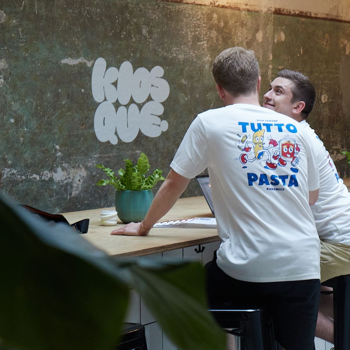 Tutto Pasta T-Shirt, Biobaumwolle, unisex, weiß