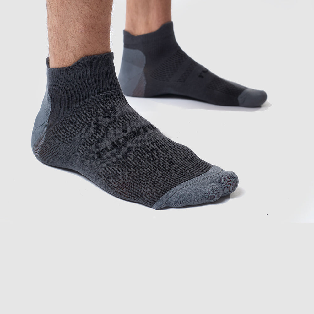 Laufsocken 3er Pack unisex, grau