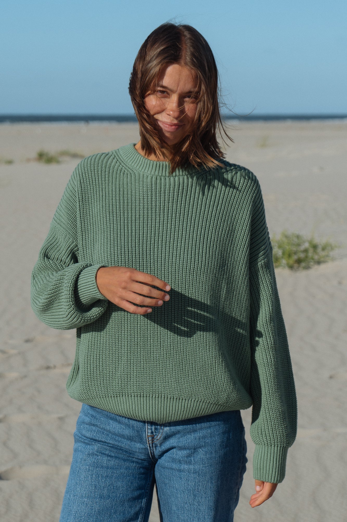 Strickpullover Pullover Baumwolle Oversize Oversize Pullover Damen